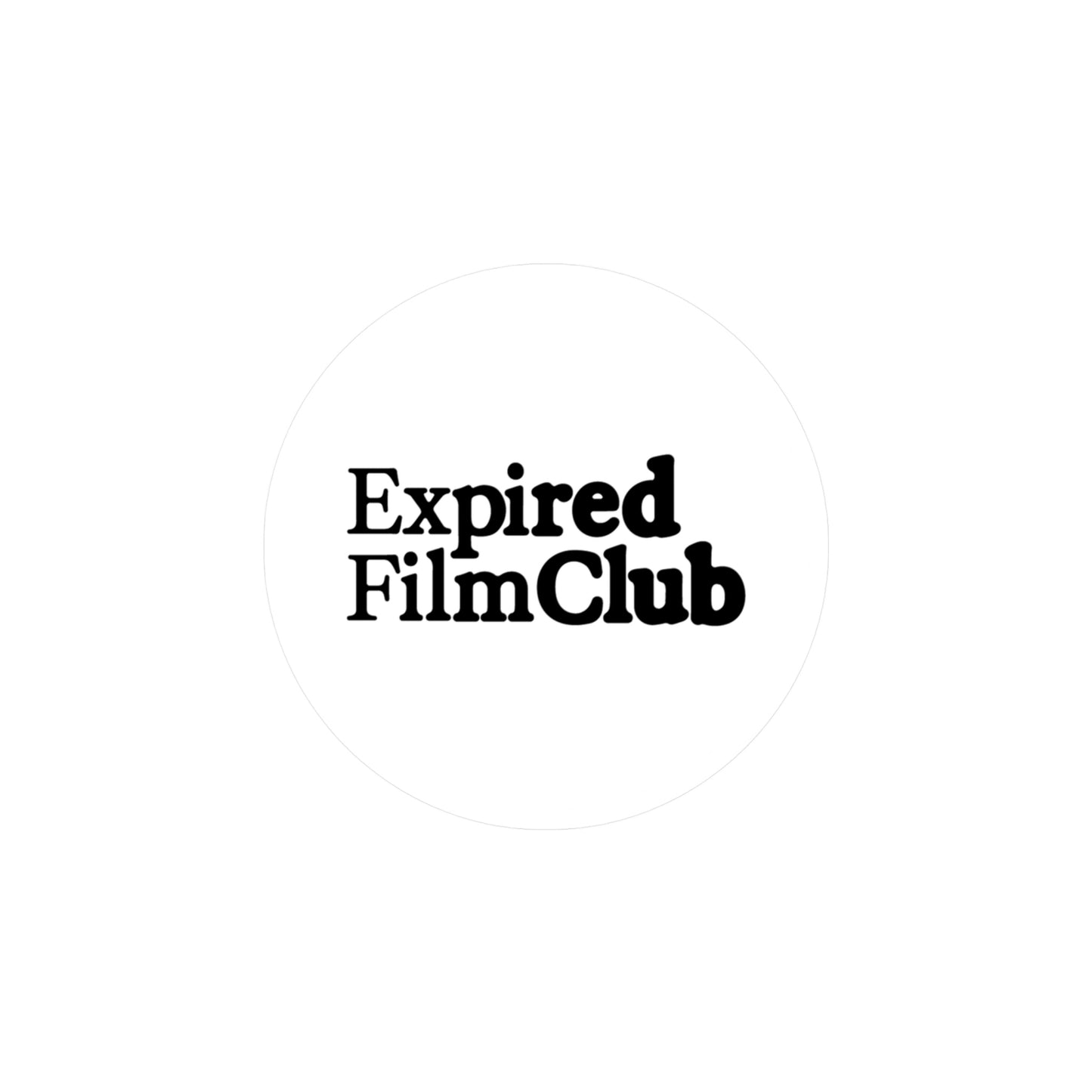 Film Photography Vinyl Sticker - Expired Film Club - White Logo