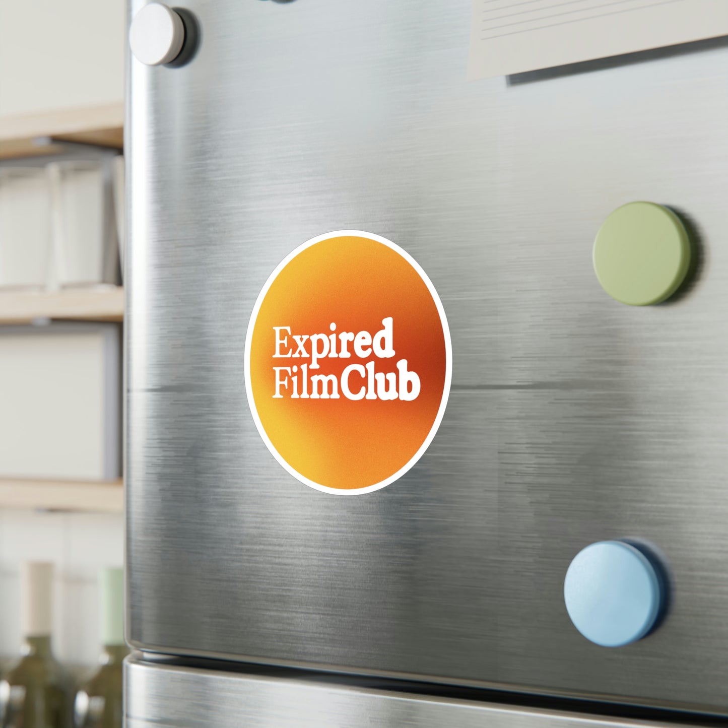 Film Photography Vinyl Sticker - Expired Film Club - Gradient White Logo