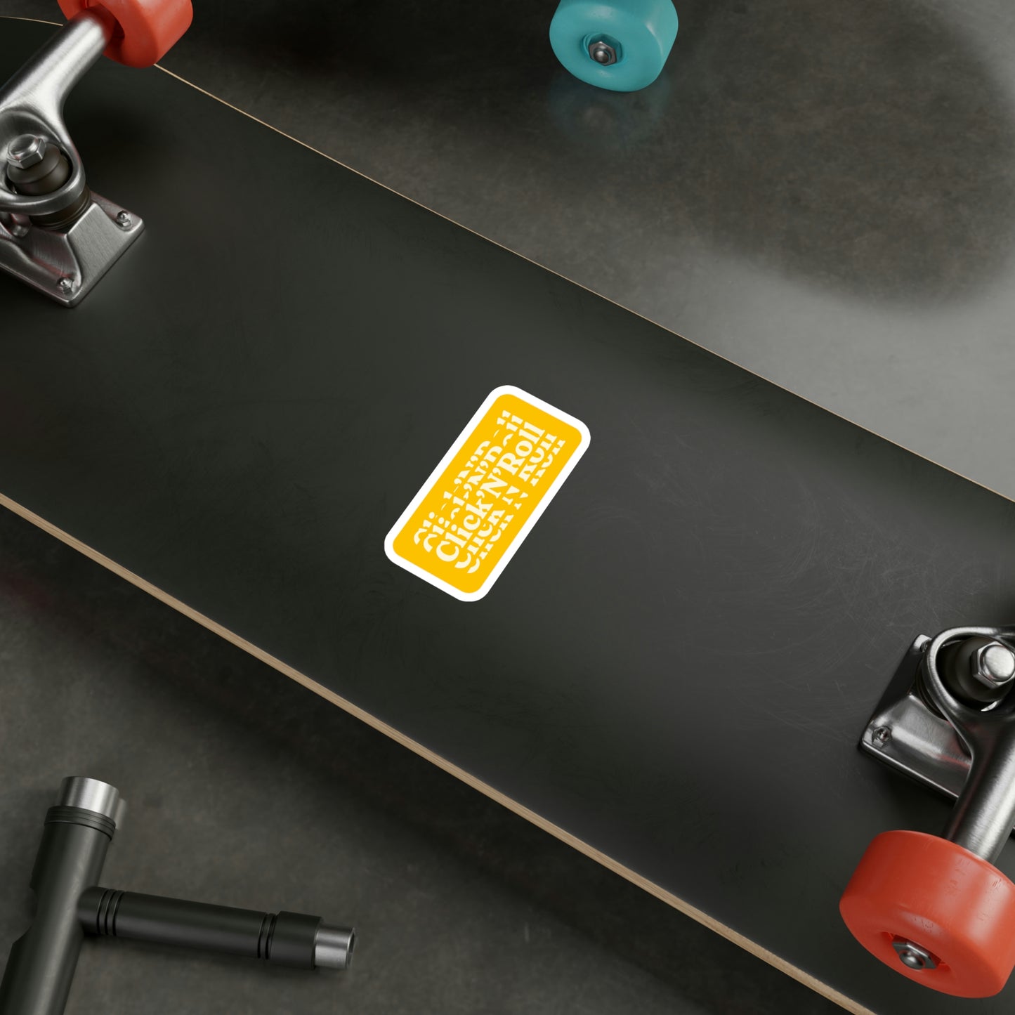 Film Photography Vinyl Sticker - 'Click 'N' Roll' - Yellow