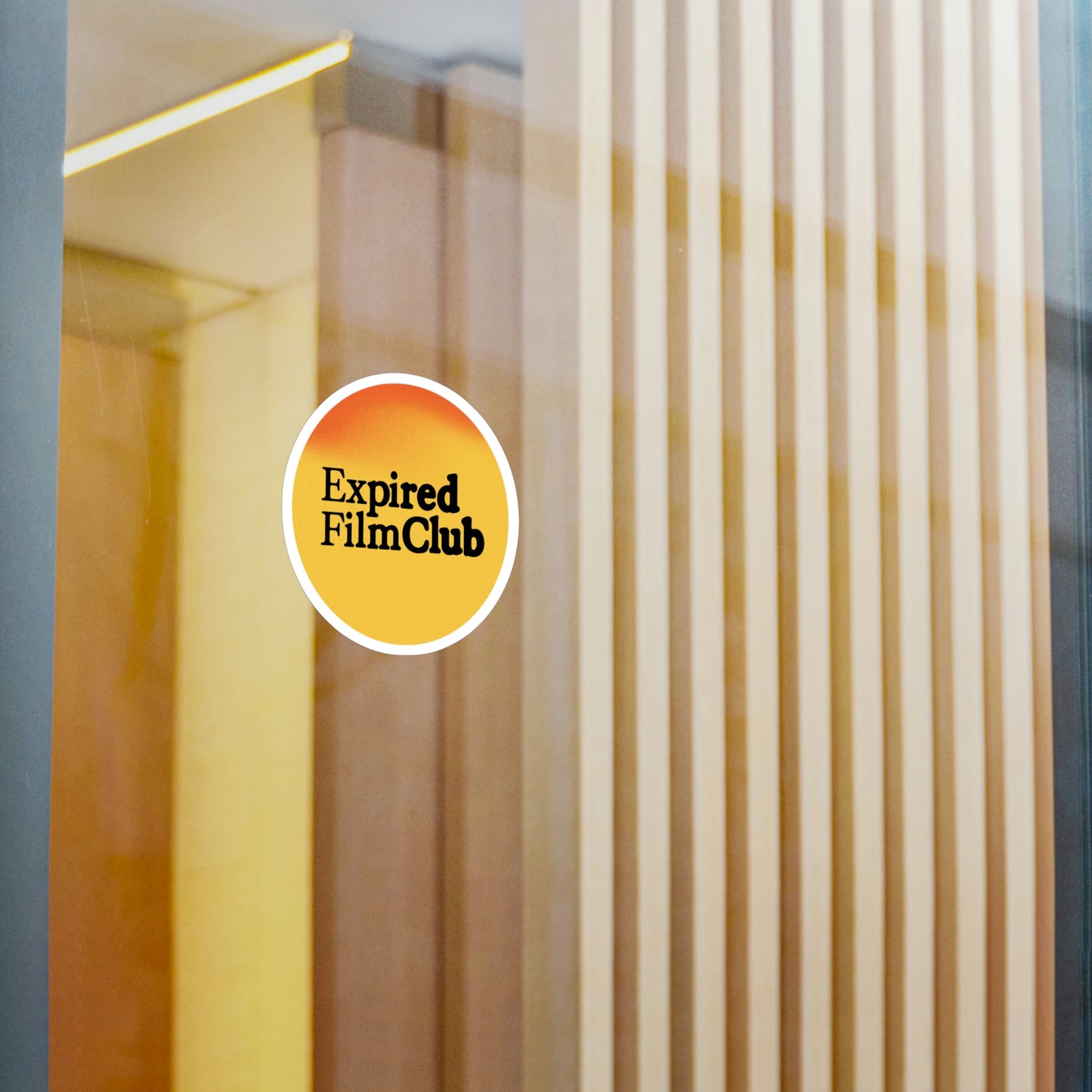 Film Photography Vinyl Sticker - Expired Film Club - Gradient Black Logo