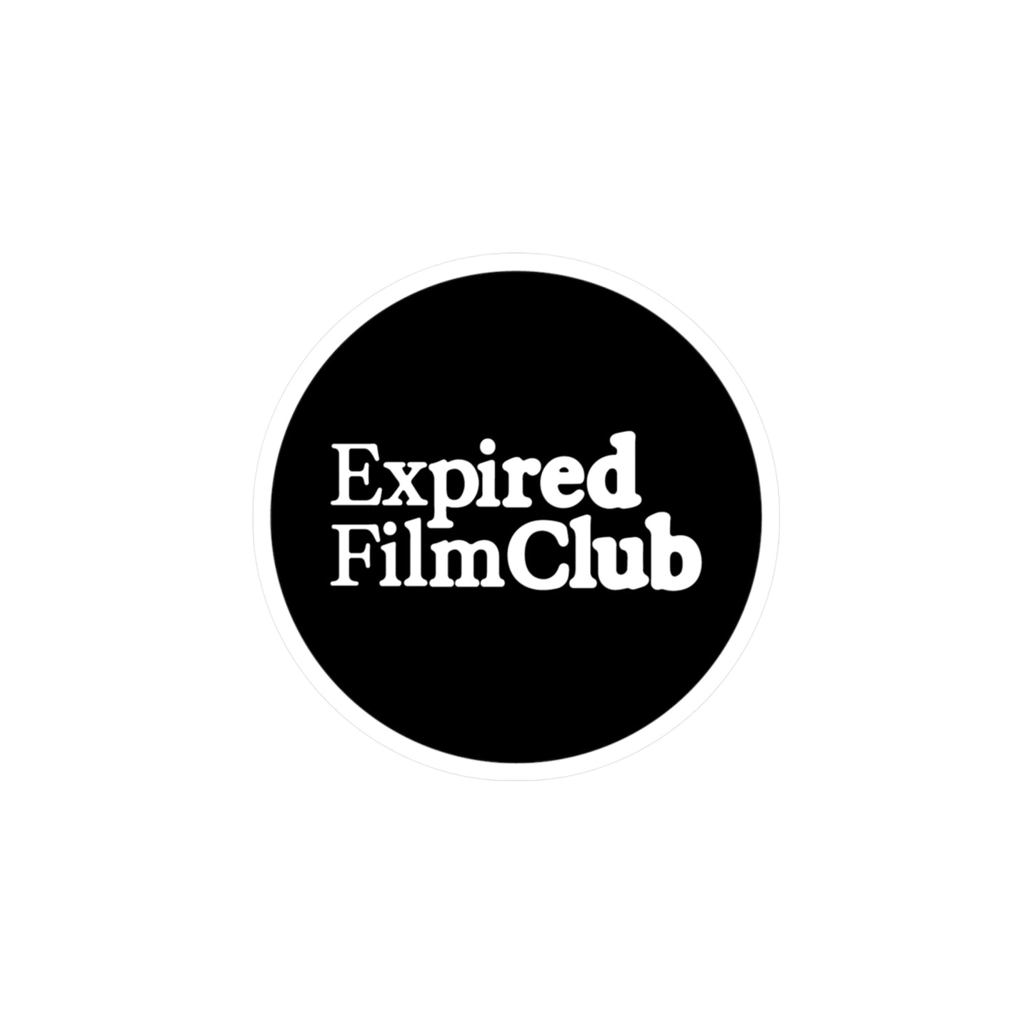 Film Photography Vinyl Sticker - Expired Film Club - Black Logo