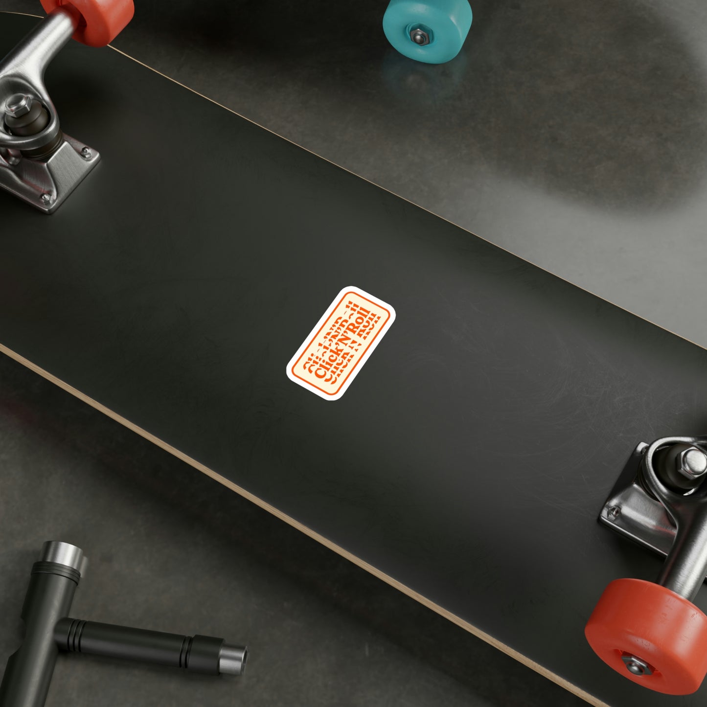 Film Photography Vinyl Sticker - 'Click 'N' Roll' - White