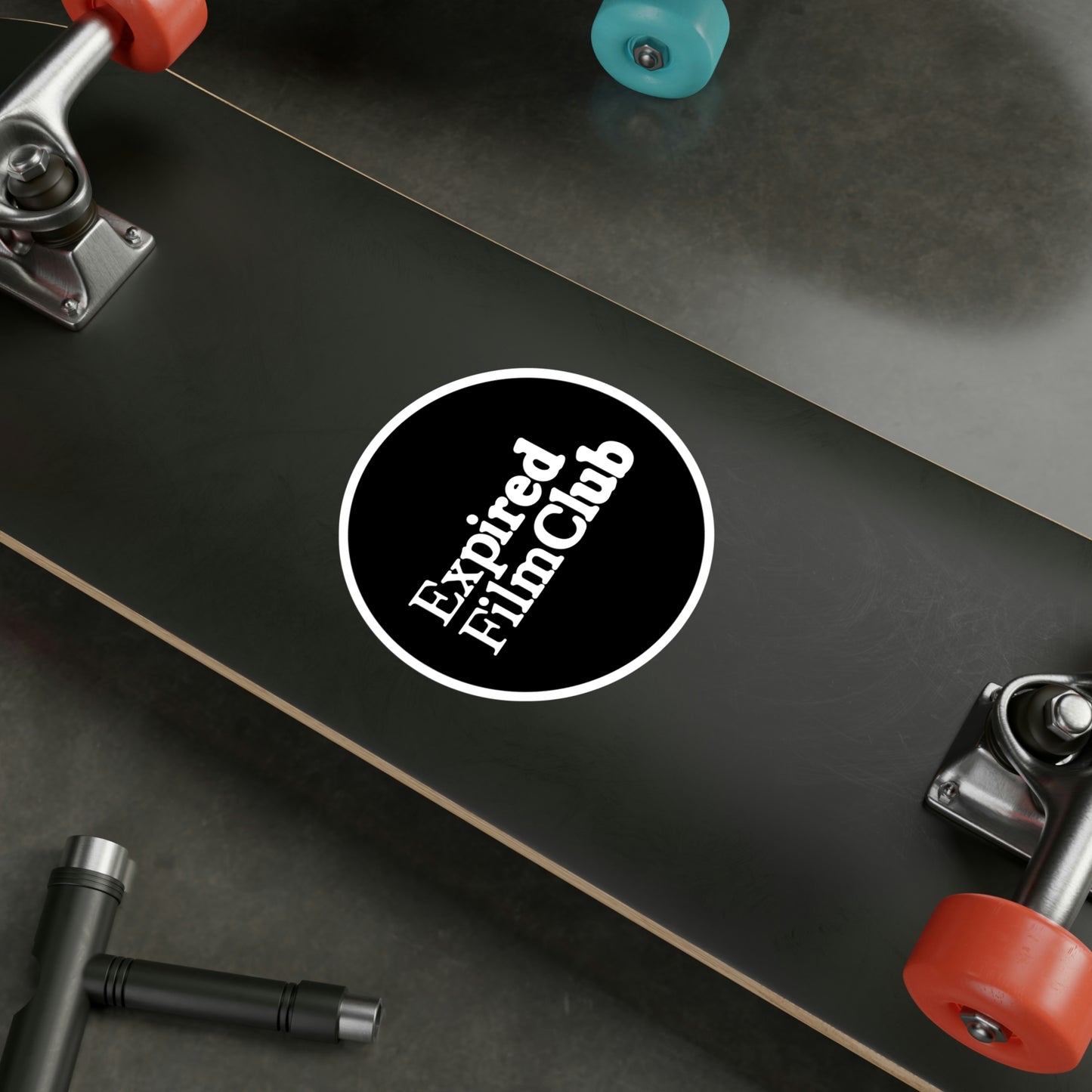 Film Photography Vinyl Sticker - Expired Film Club - Black Logo