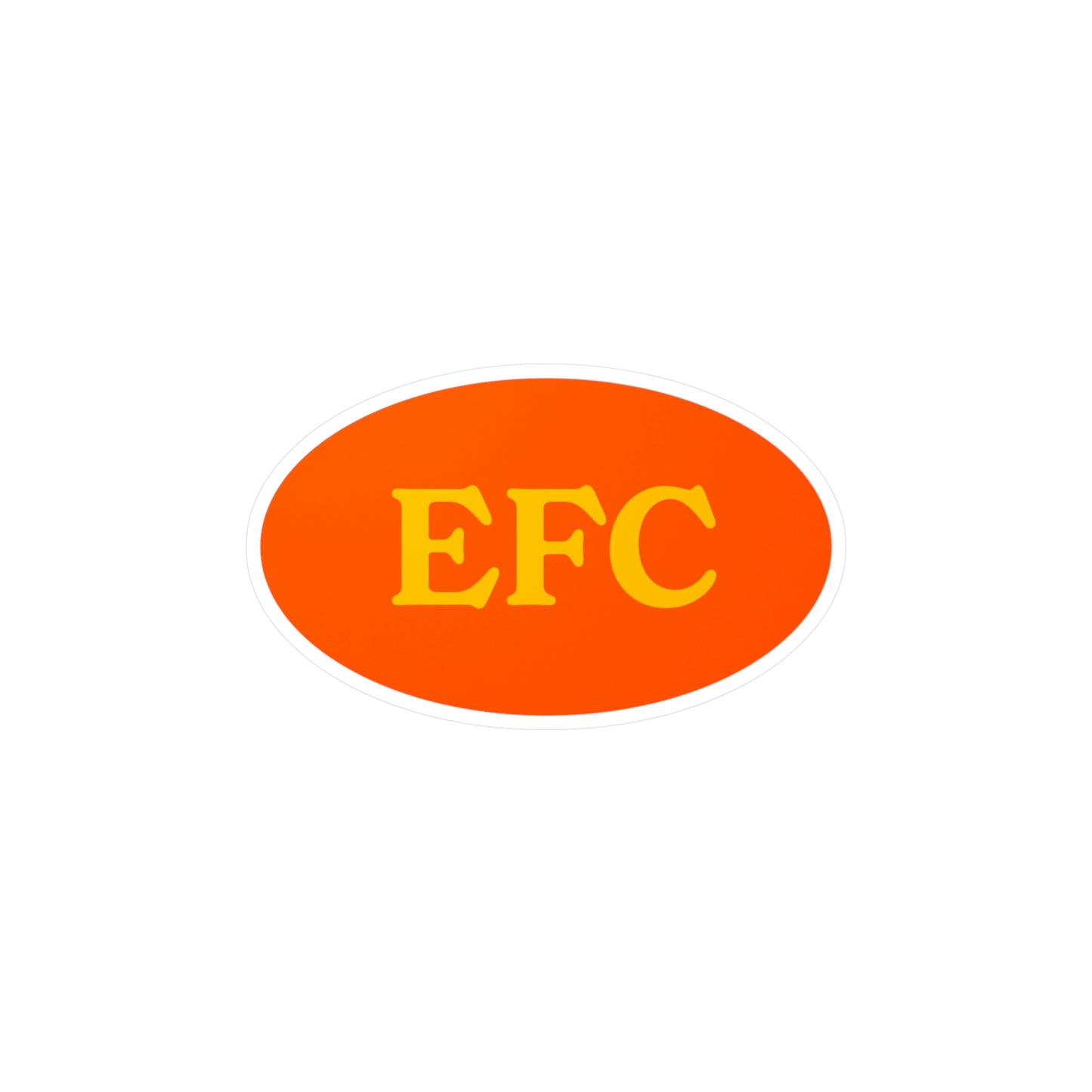Film Photography Vinyl Sticker - EFC Abbreviation - Orange