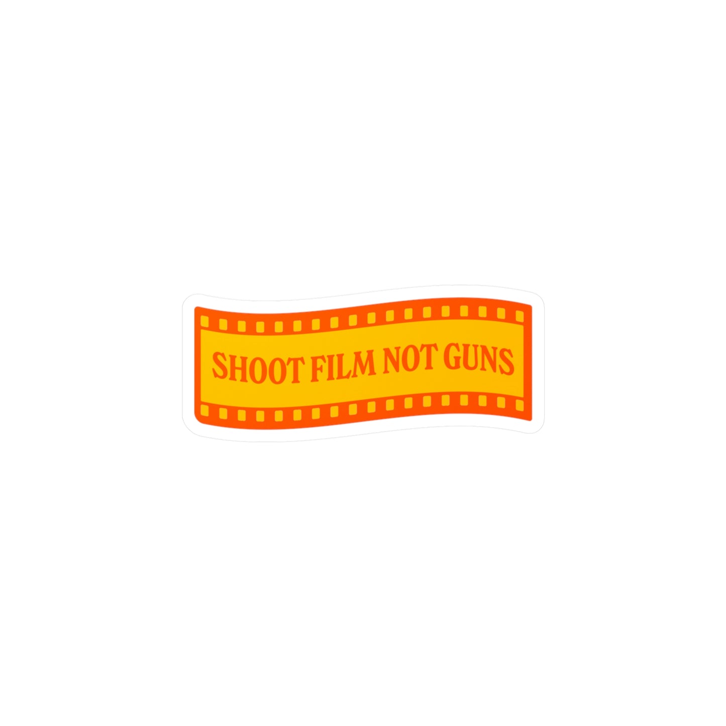 Film Photography Vinyl Sticker - 'Shoot Film Not Guns'