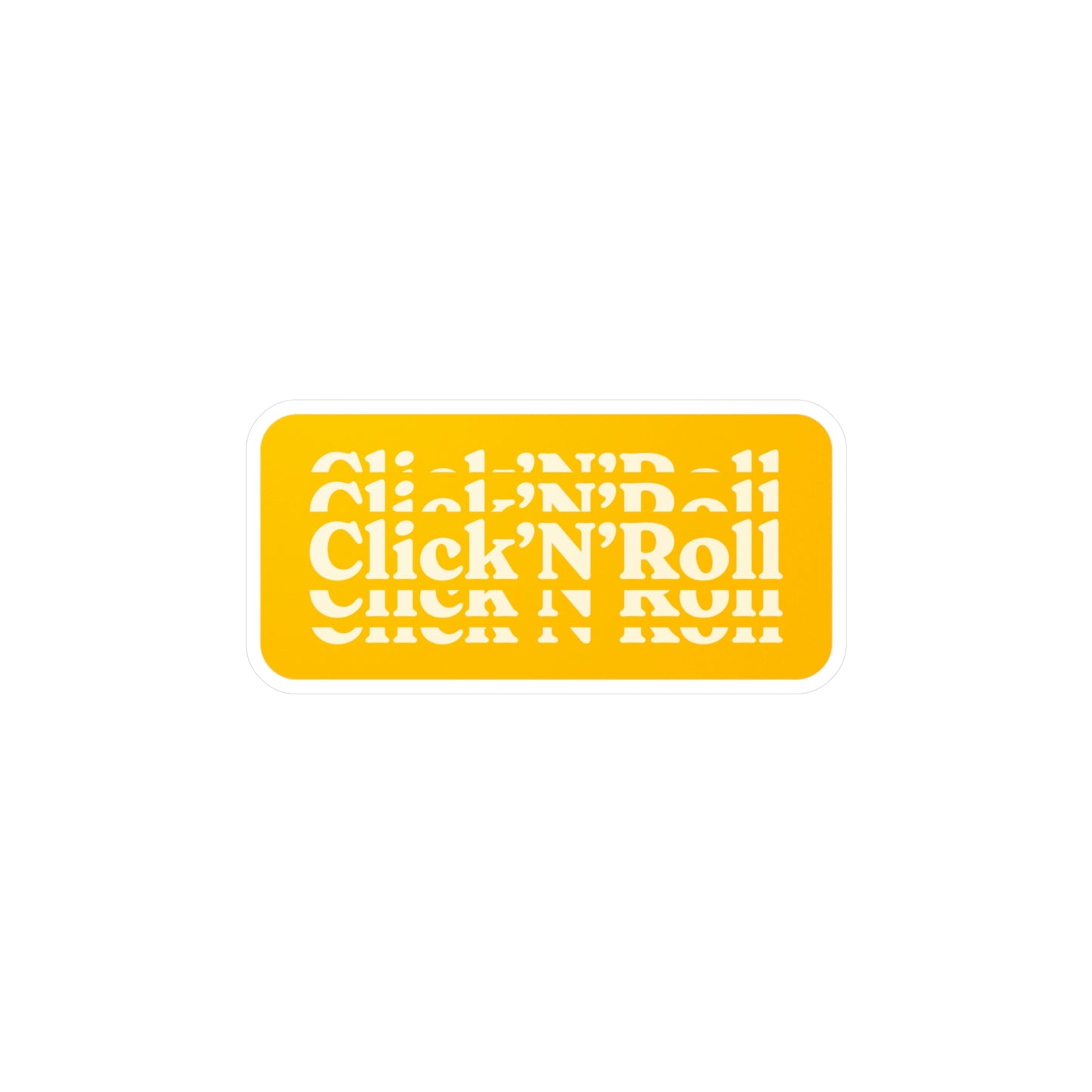 Film Photography Vinyl Sticker - 'Click 'N' Roll' - Yellow