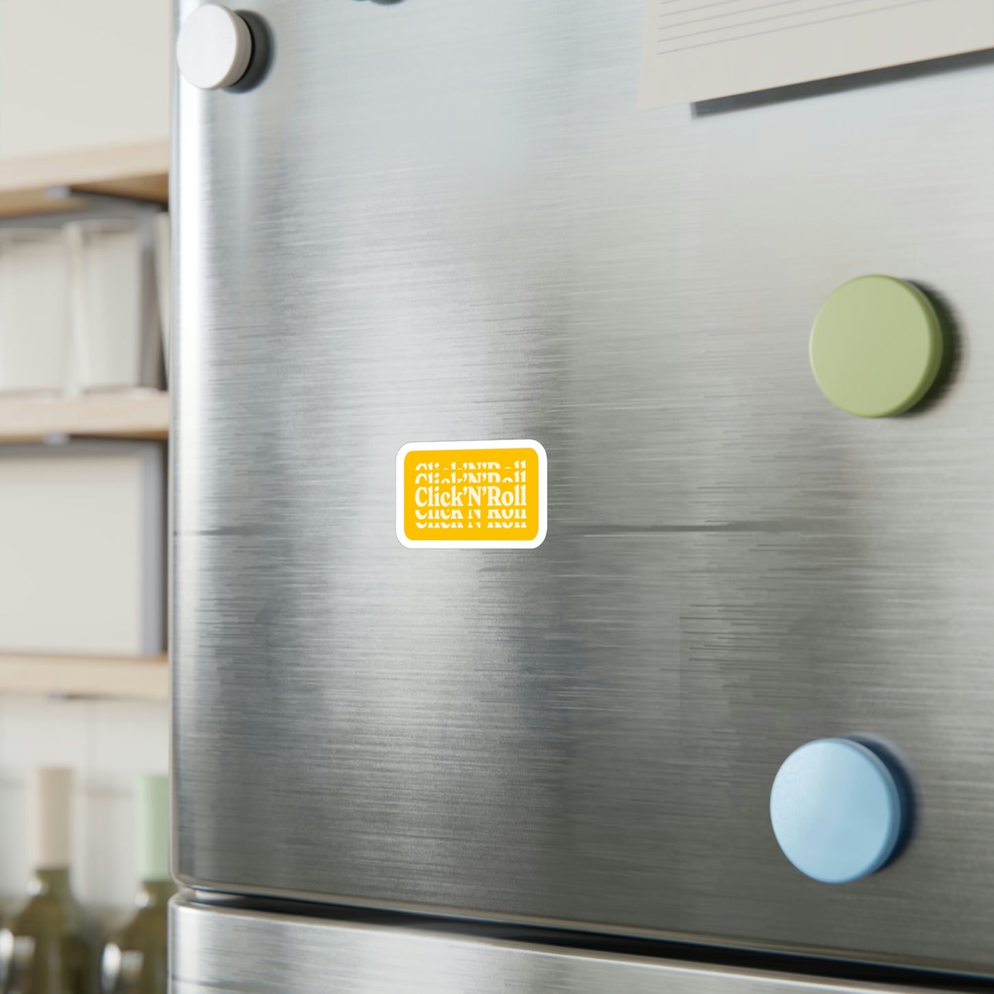 Film Photography Vinyl Sticker - 'Click 'N' Roll' - Yellow