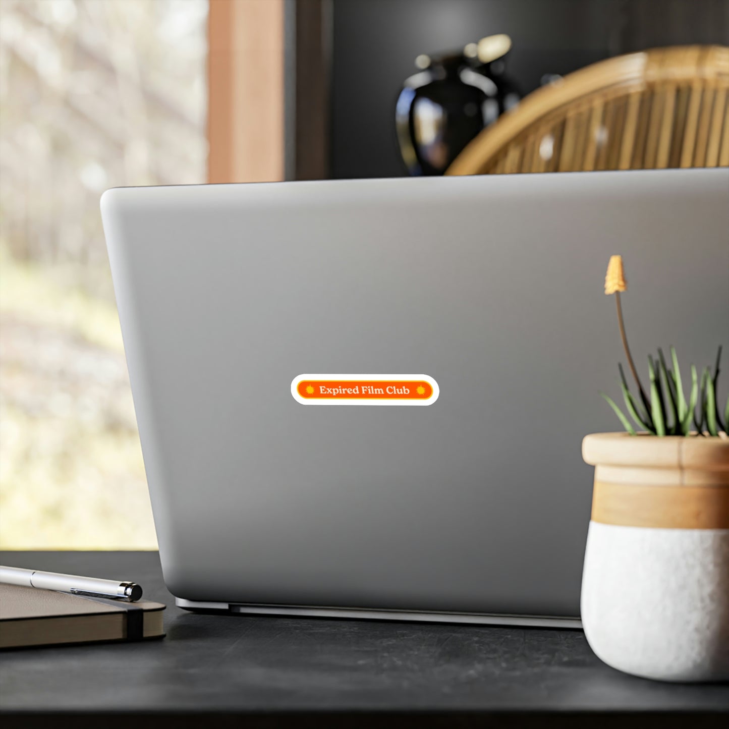 Film Photography Vinyl Sticker - Expired Film Club Vintage Nameplate - Orange