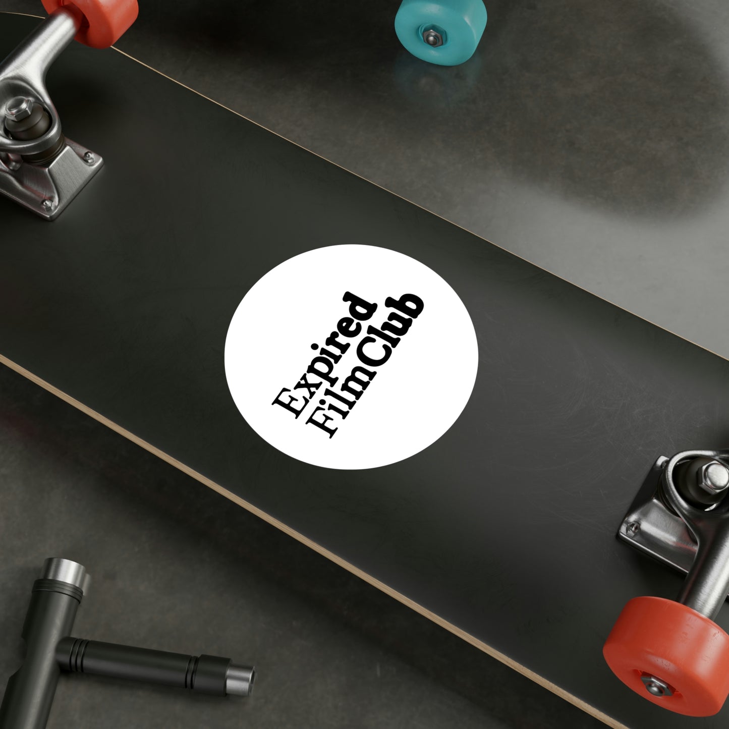 Film Photography Vinyl Sticker - Expired Film Club - White Logo