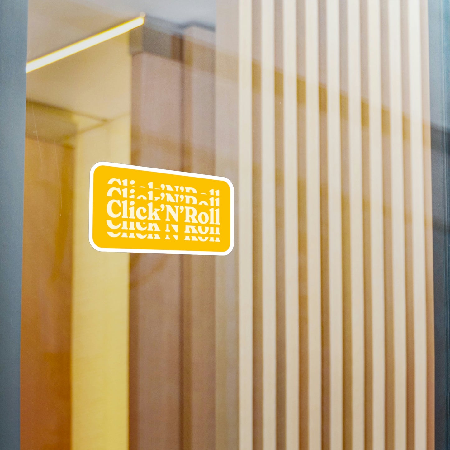 Film Photography Vinyl Sticker - 'Click 'N' Roll' - Yellow