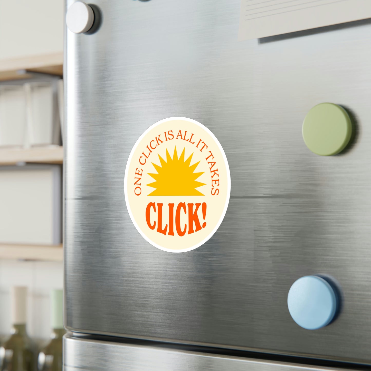 Film Photography Vinyl Sticker - 'One Click Is All It Takes' - White