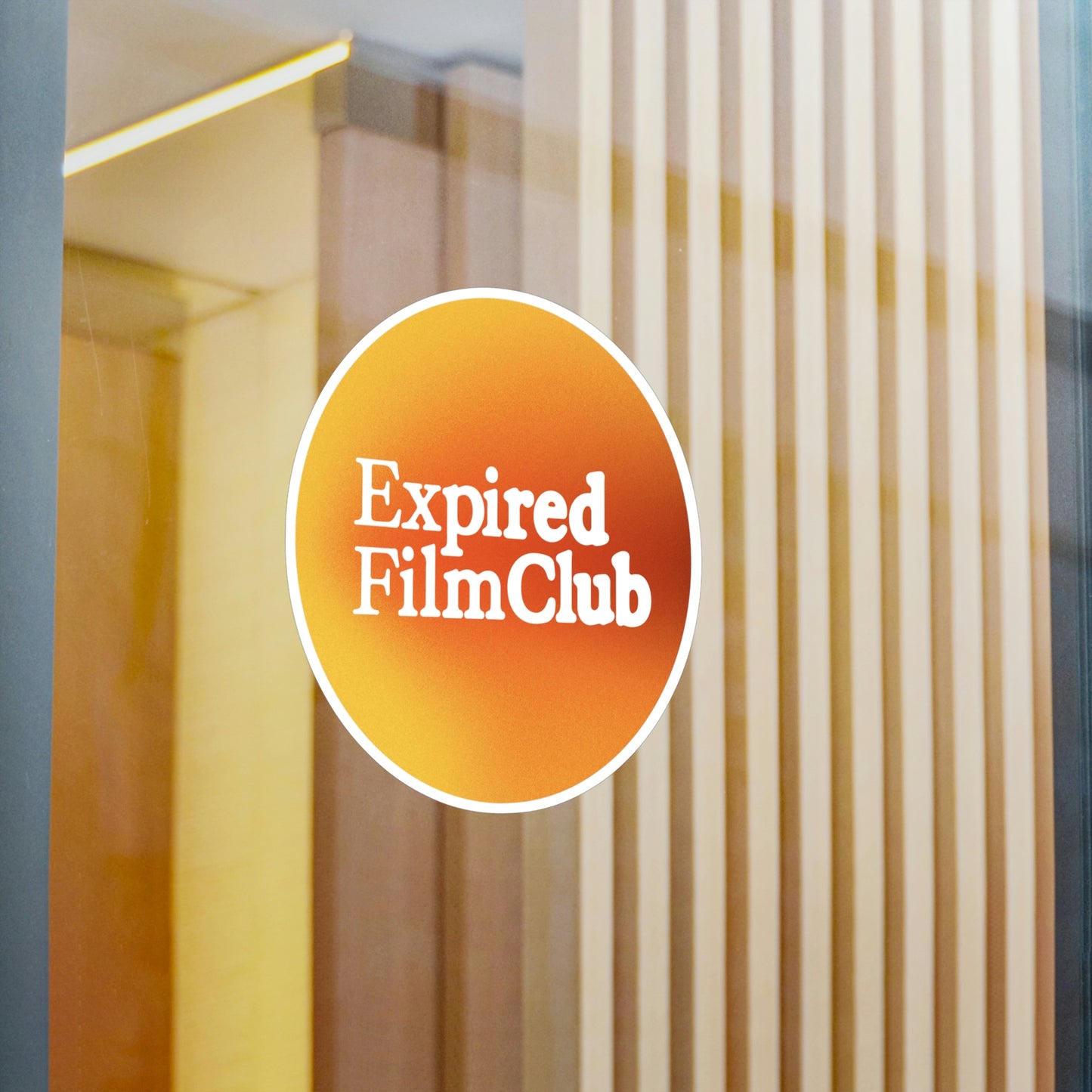 Film Photography Vinyl Sticker - Expired Film Club - Gradient White Logo