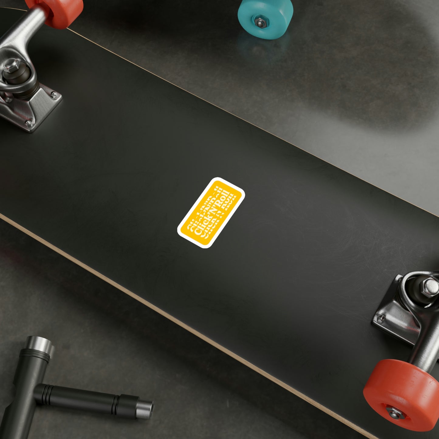 Film Photography Vinyl Sticker - 'Click 'N' Roll' - Yellow