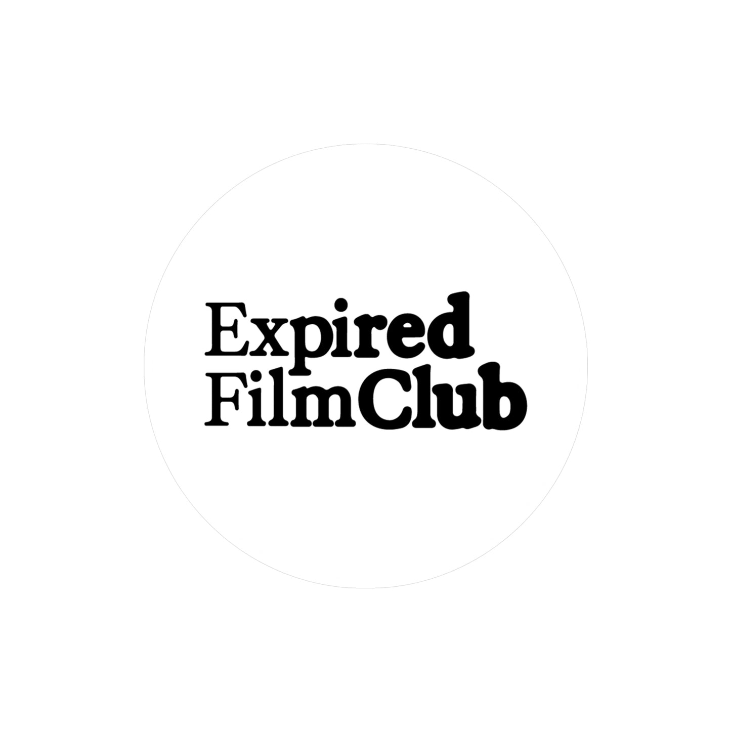 Film Photography Vinyl Sticker - Expired Film Club - White Logo