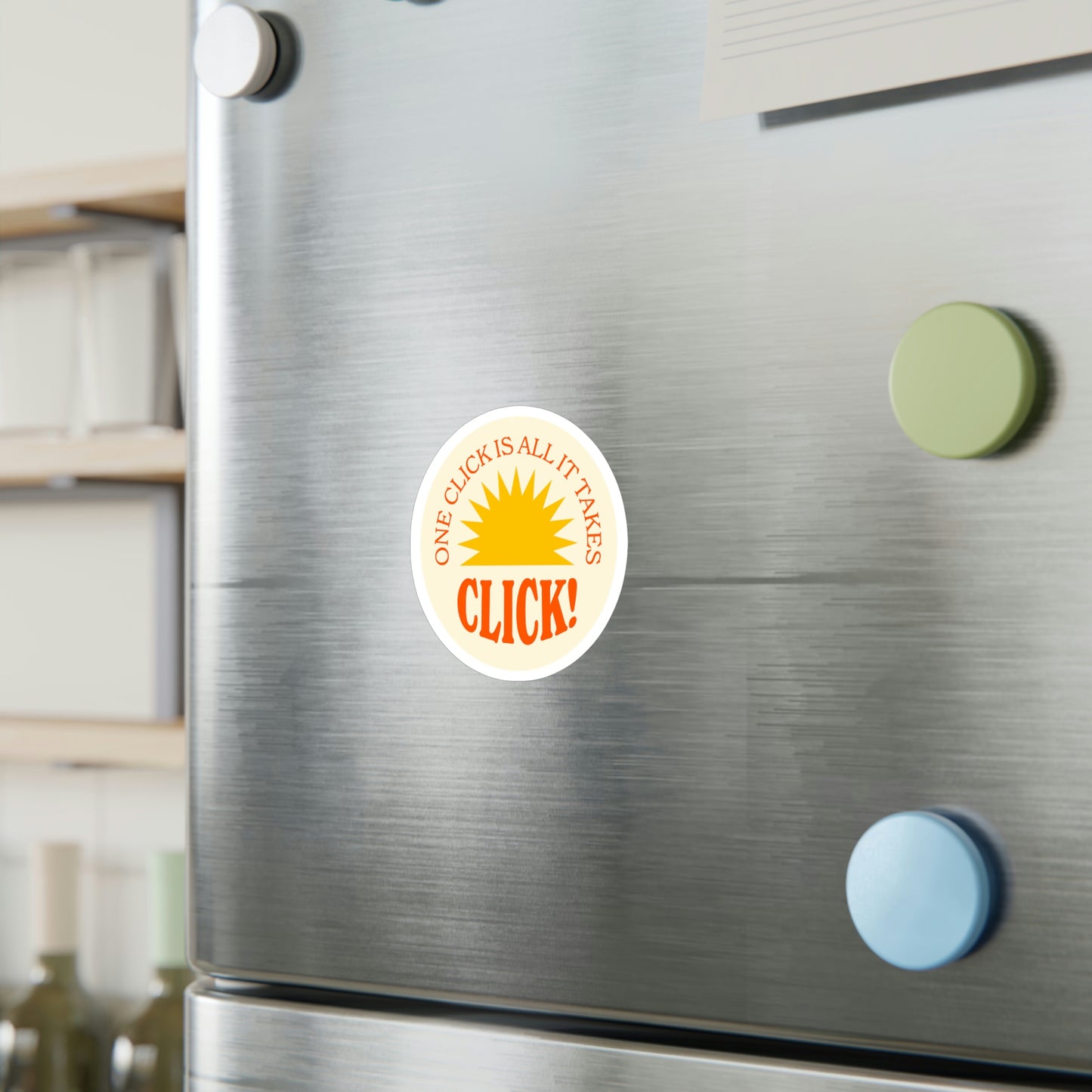 Film Photography Vinyl Sticker - 'One Click Is All It Takes' - White