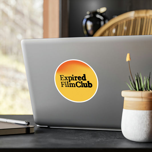 Film Photography Vinyl Sticker - Expired Film Club - Gradient Black Logo