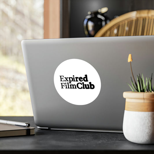 Film Photography Vinyl Sticker - Expired Film Club - White Logo