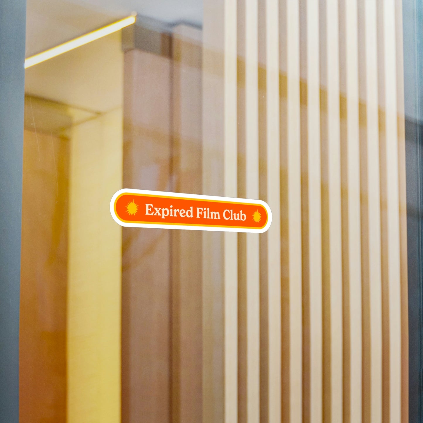 Film Photography Vinyl Sticker - Expired Film Club Vintage Nameplate - Orange