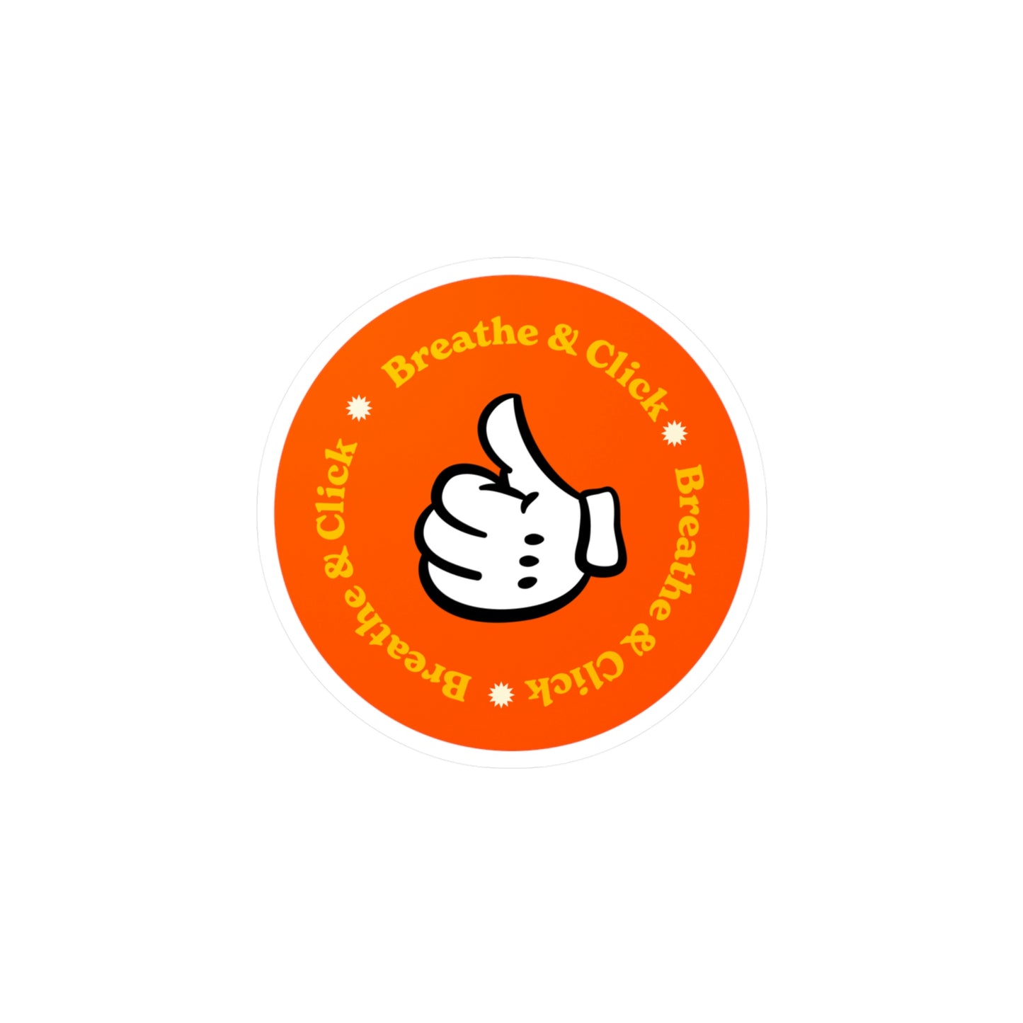 Film Photography Vinyl Sticker - 'Breathe & Click' - Orange