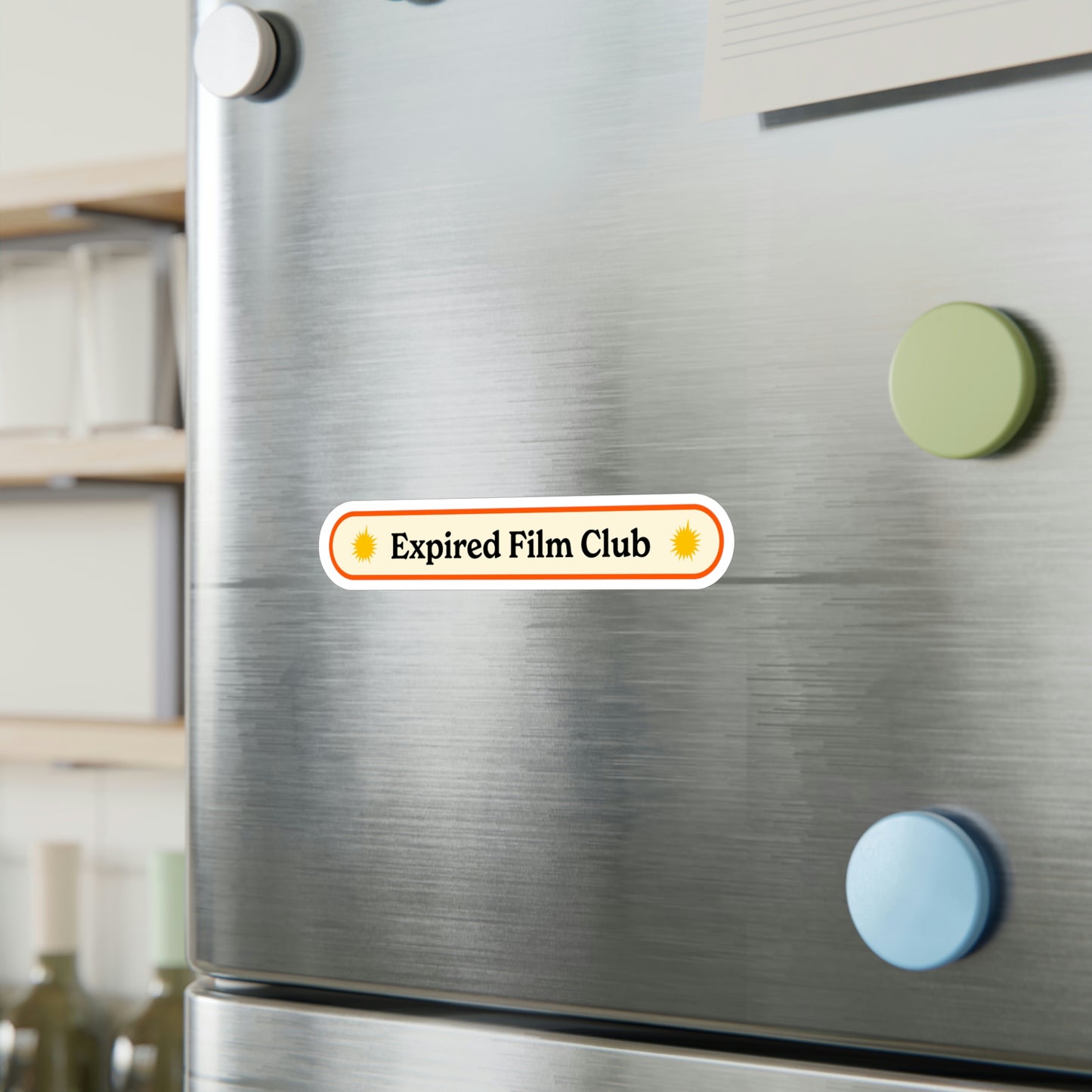 Film Photography Vinyl Sticker - Expired Film Club Vintage Nameplate - White