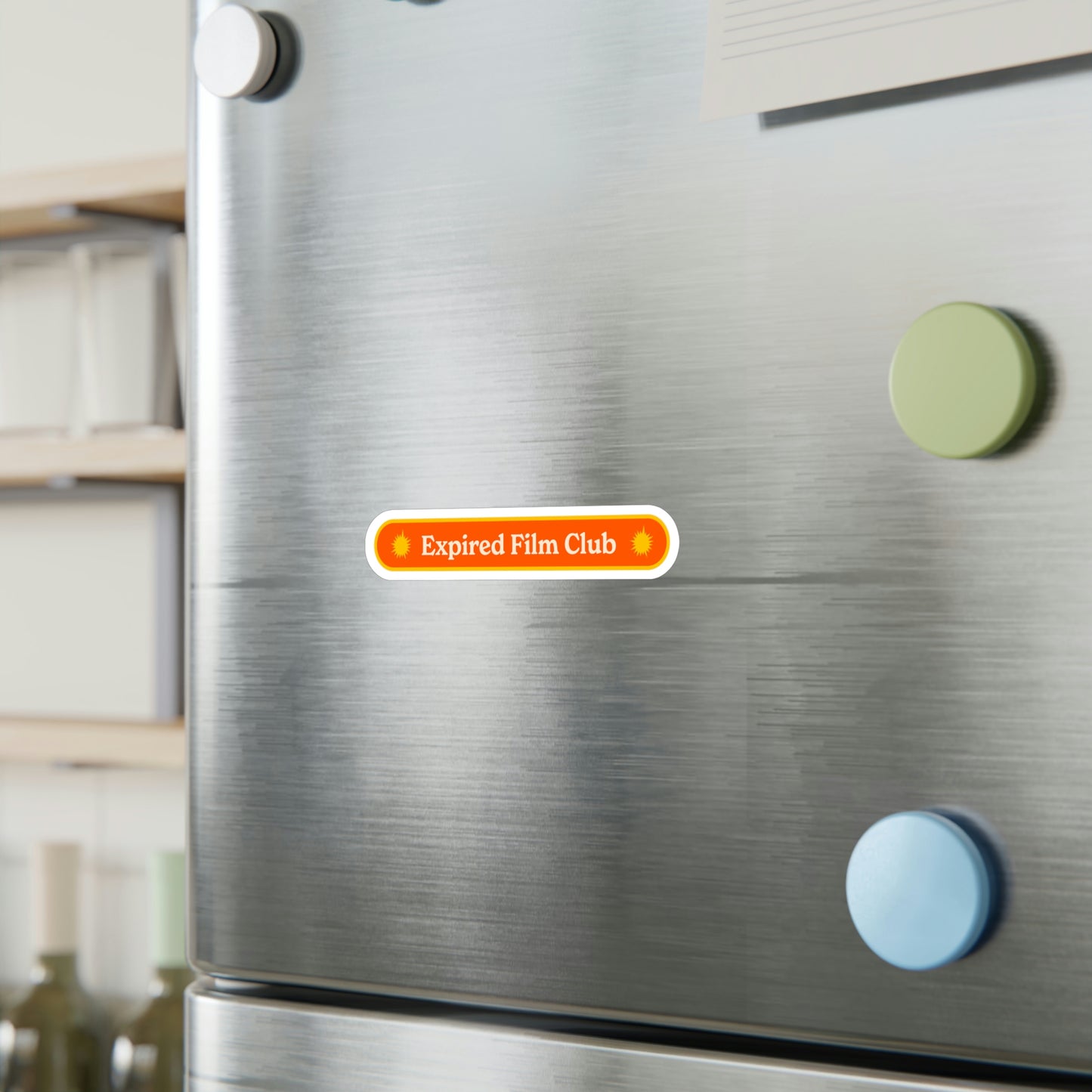 Film Photography Vinyl Sticker - Expired Film Club Vintage Nameplate - Orange