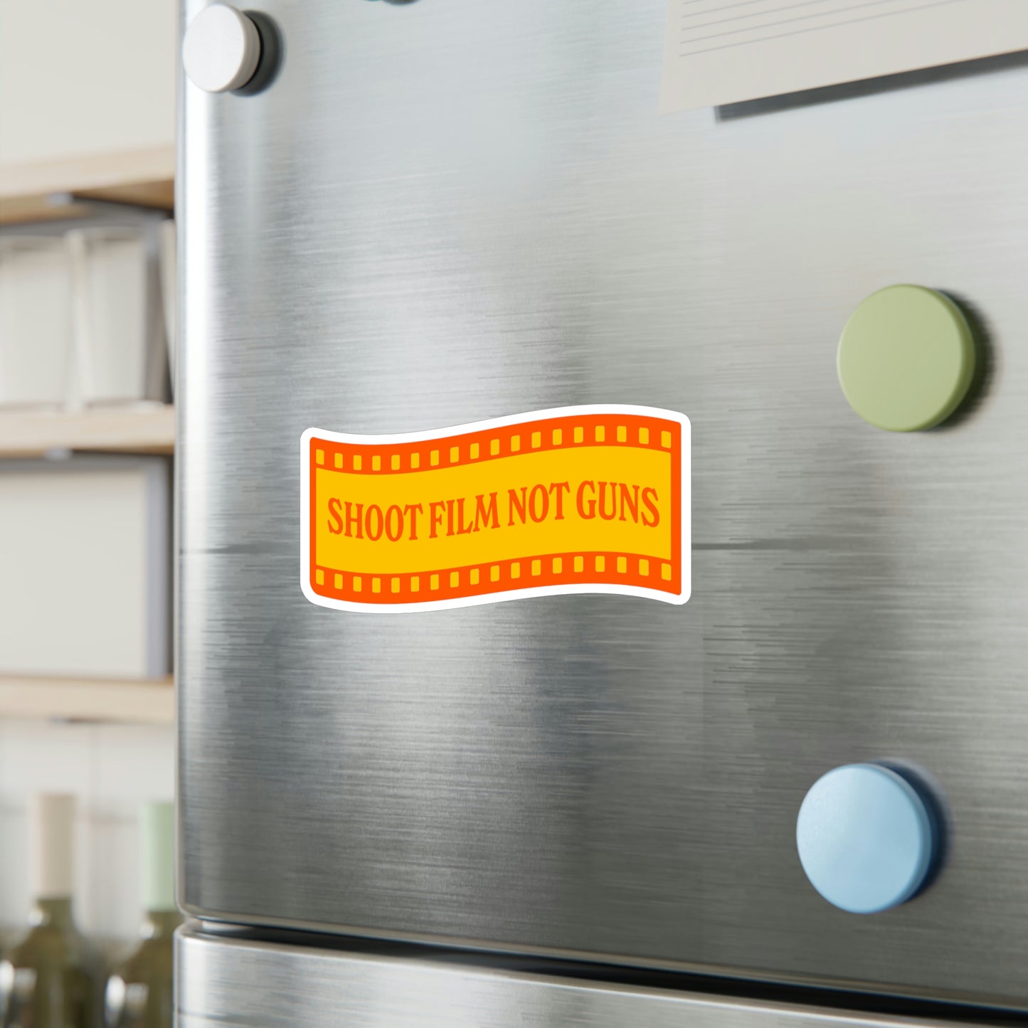 Film Photography Vinyl Sticker - 'Shoot Film Not Guns'