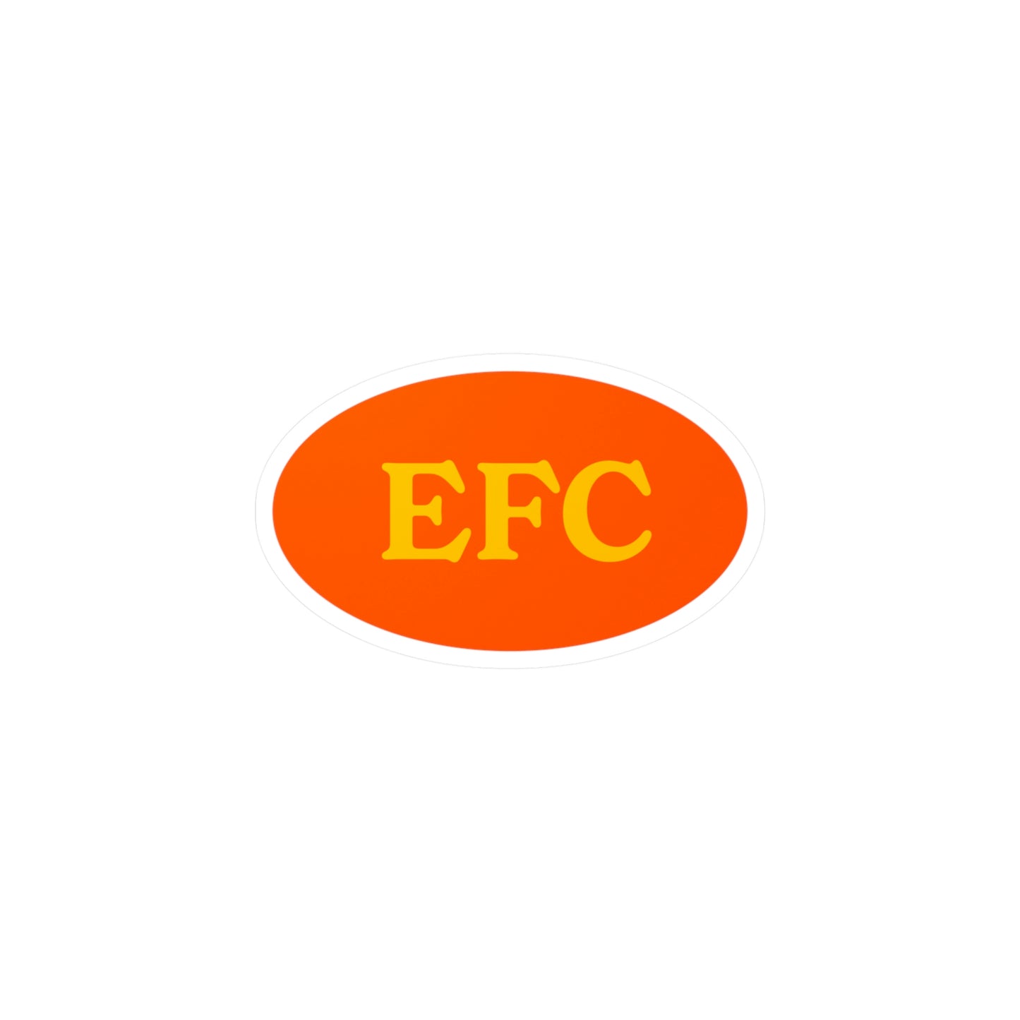 Film Photography Vinyl Sticker - EFC Abbreviation - Orange