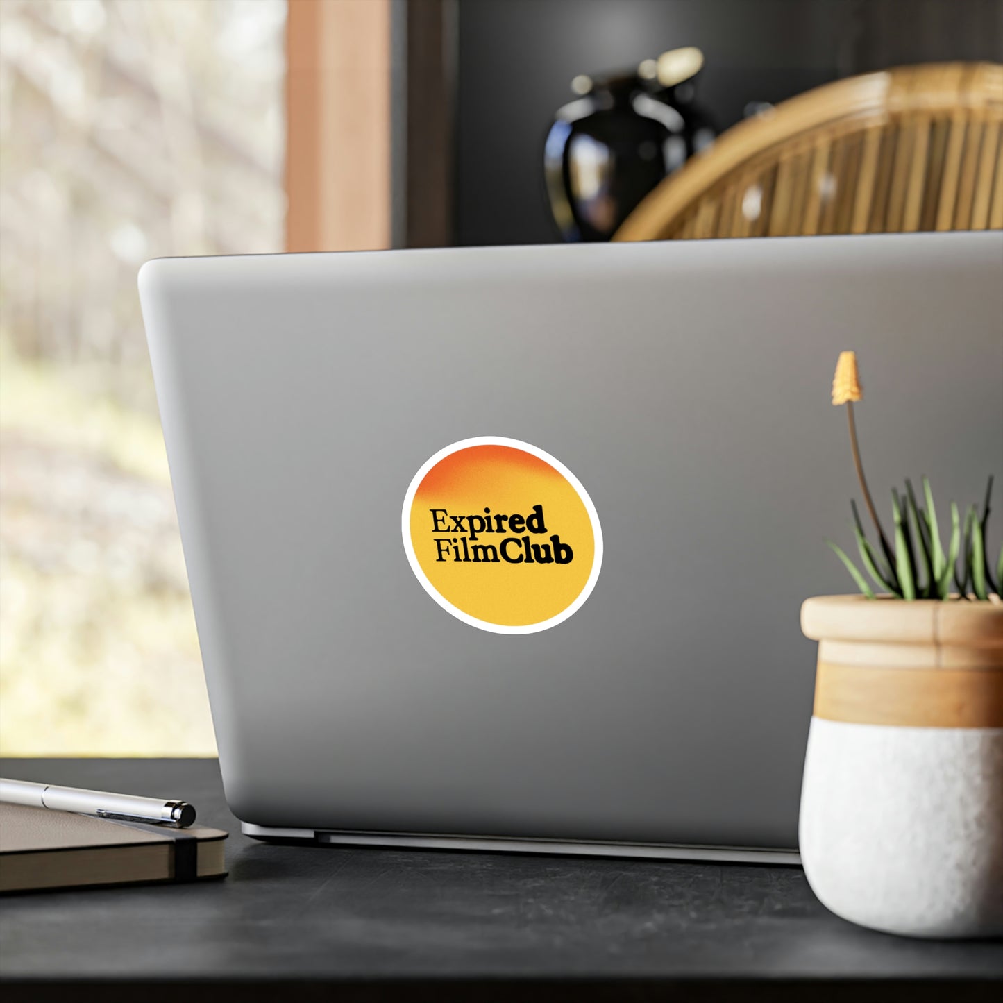 Film Photography Vinyl Sticker - Expired Film Club - Gradient Black Logo