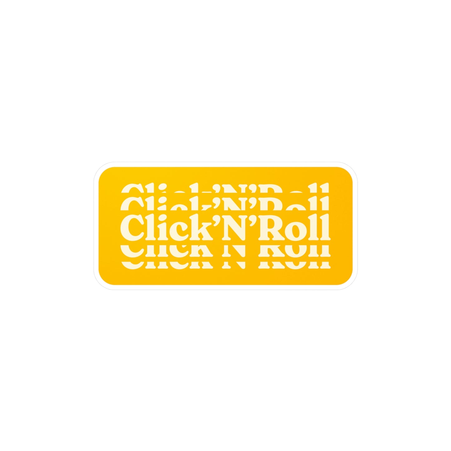 Film Photography Vinyl Sticker - 'Click 'N' Roll' - Yellow