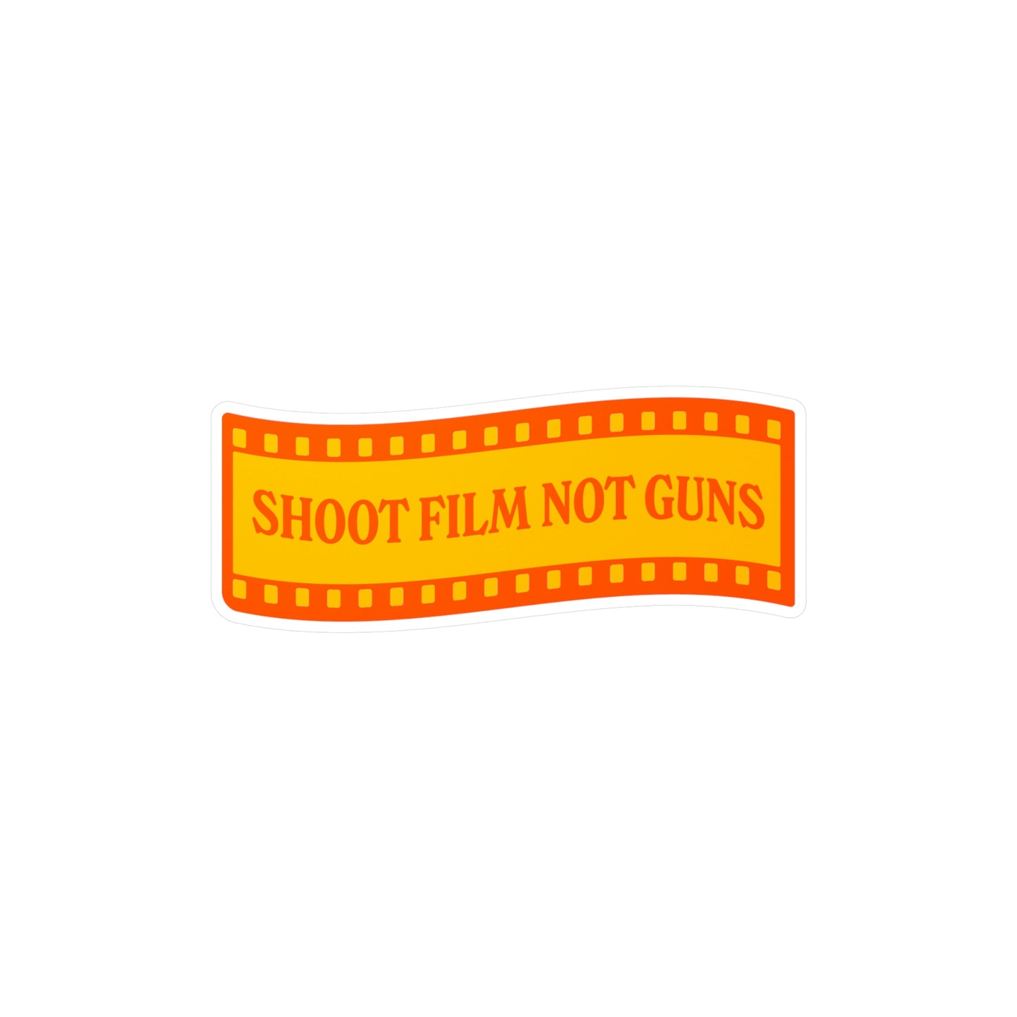Film Photography Vinyl Sticker - 'Shoot Film Not Guns'