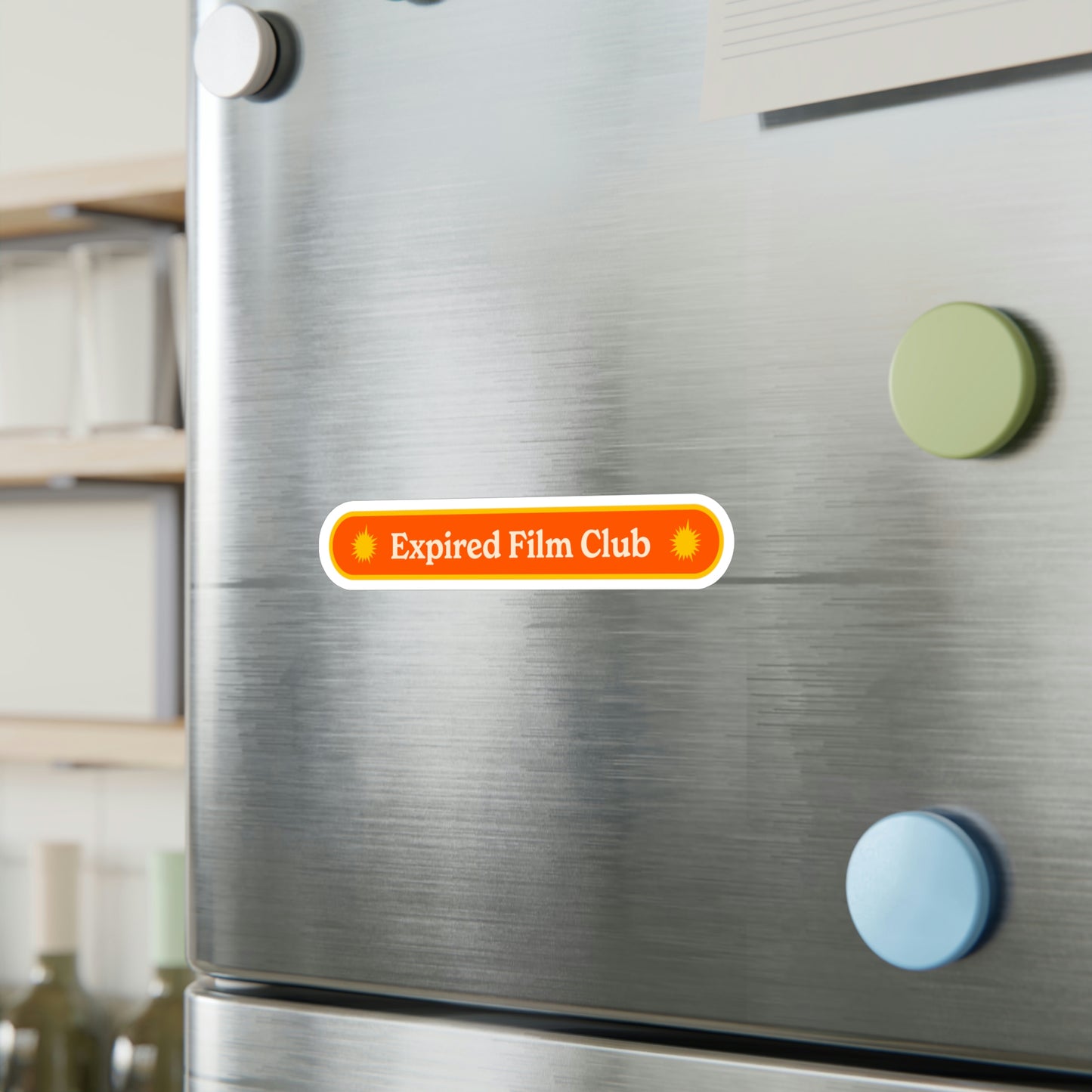Film Photography Vinyl Sticker - Expired Film Club Vintage Nameplate - Orange