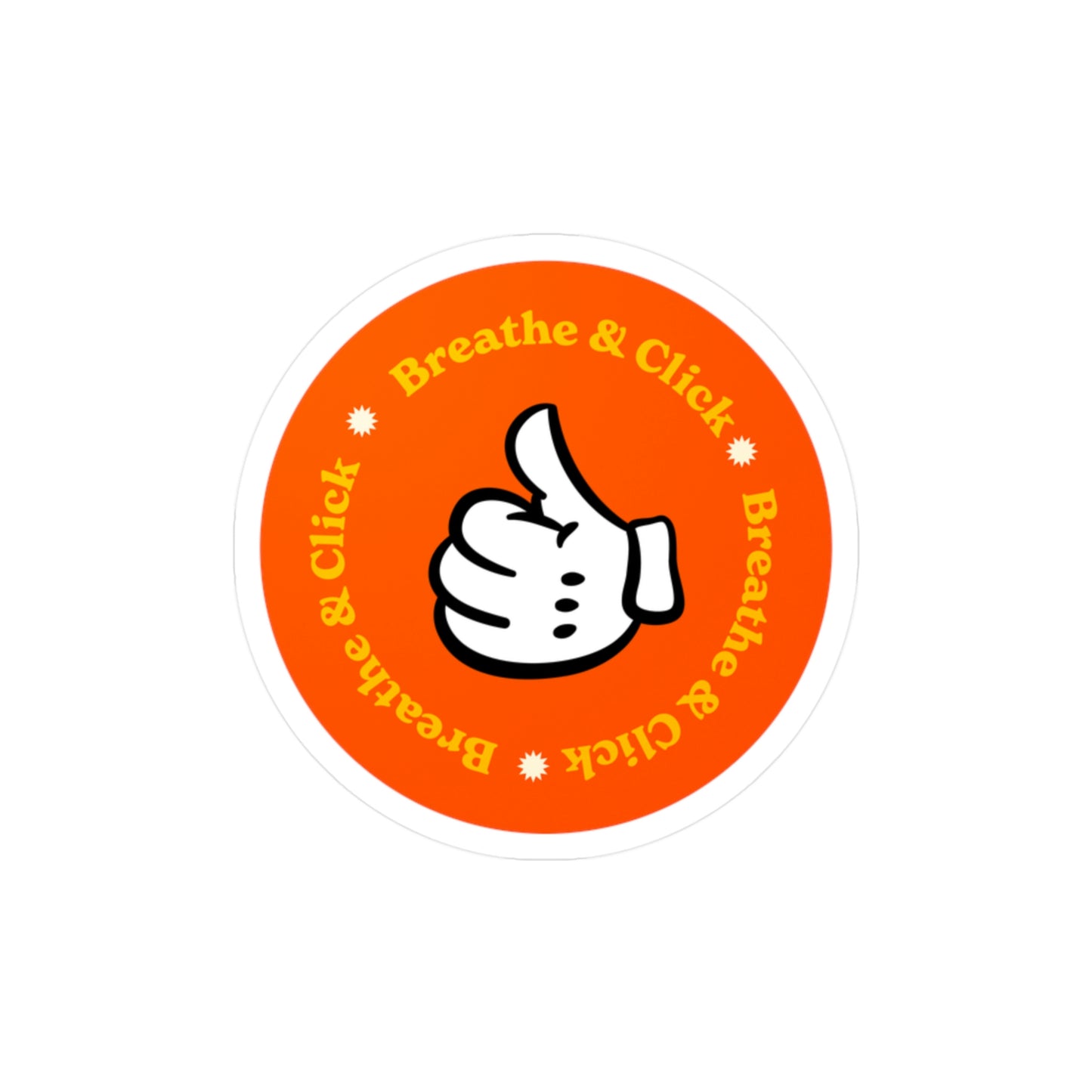 Film Photography Vinyl Sticker - 'Breathe & Click' - Orange