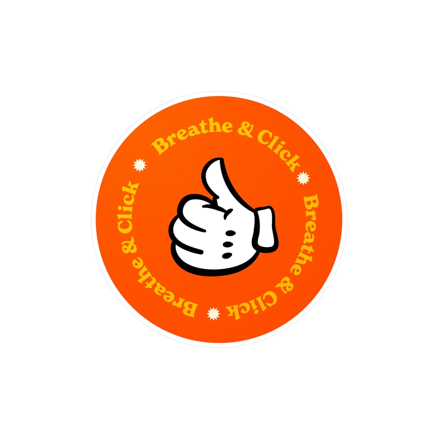 Film Photography Vinyl Sticker - 'Breathe & Click' - Orange