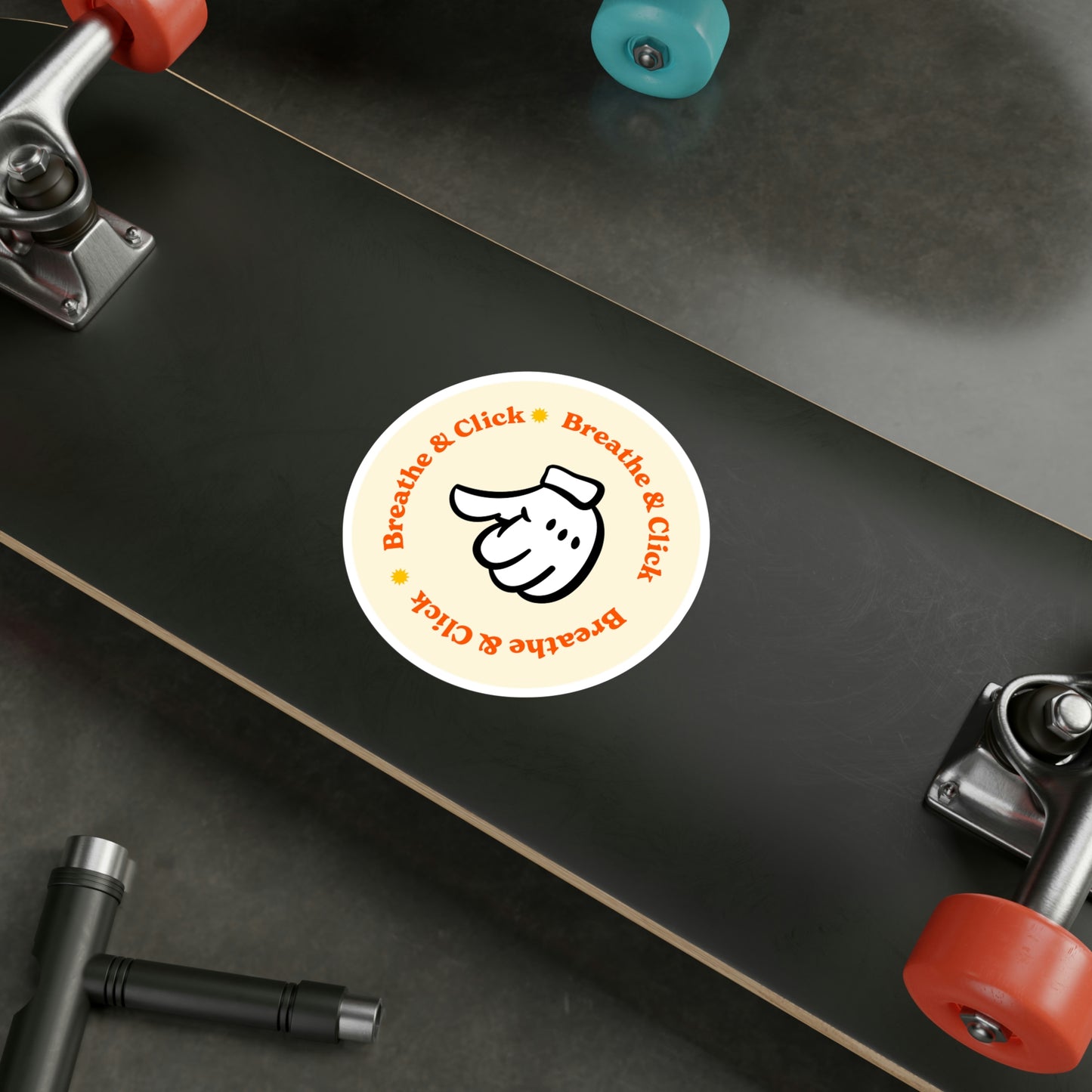 Film Photography Vinyl Sticker - 'Breathe & Click' - White