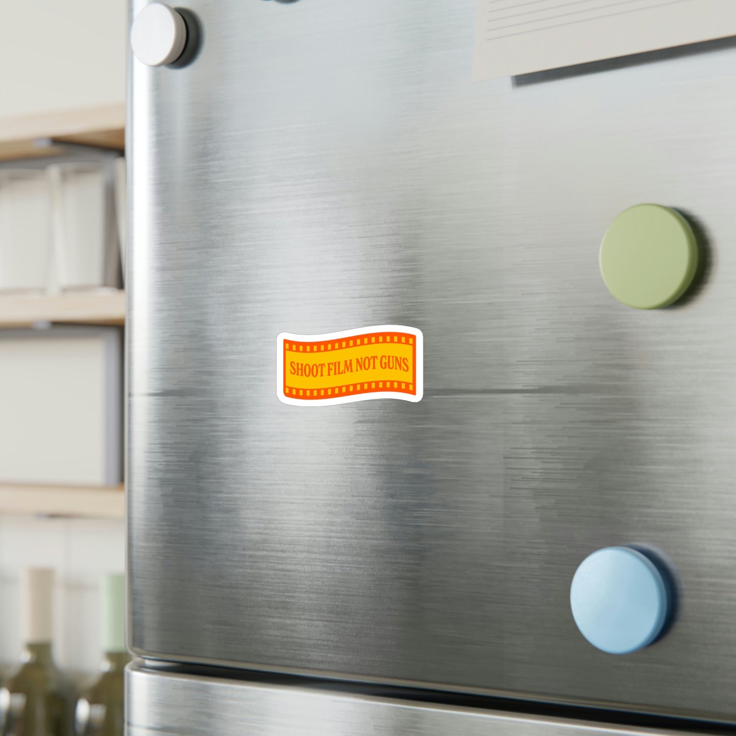 Film Photography Vinyl Sticker - 'Shoot Film Not Guns'