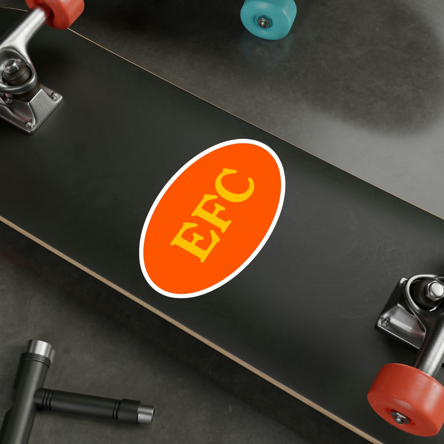 Film Photography Vinyl Sticker - EFC Abbreviation - Orange