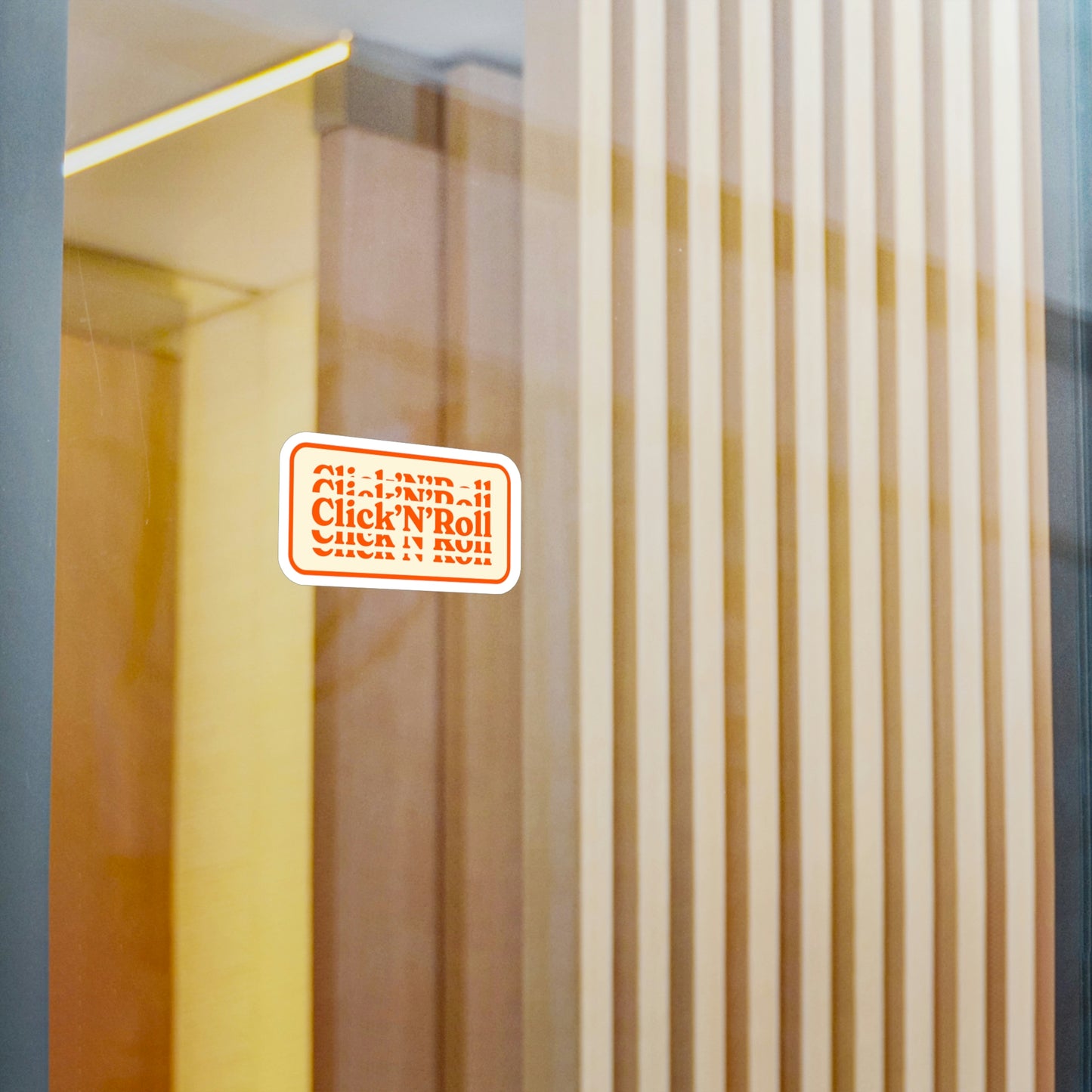 Film Photography Vinyl Sticker - 'Click 'N' Roll' - White