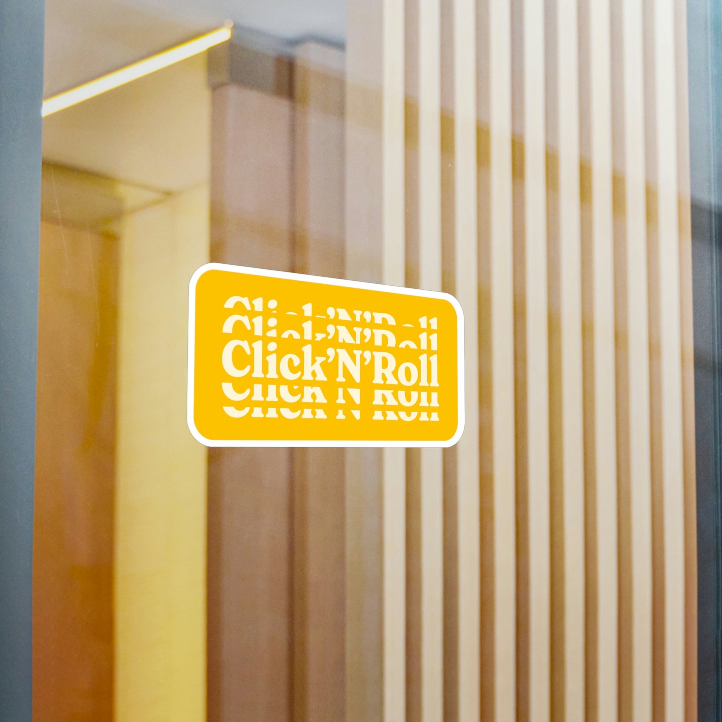 Film Photography Vinyl Sticker - 'Click 'N' Roll' - Yellow