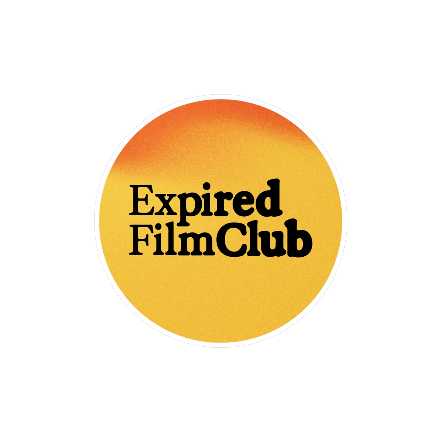 Film Photography Vinyl Sticker - Expired Film Club - Gradient Black Logo