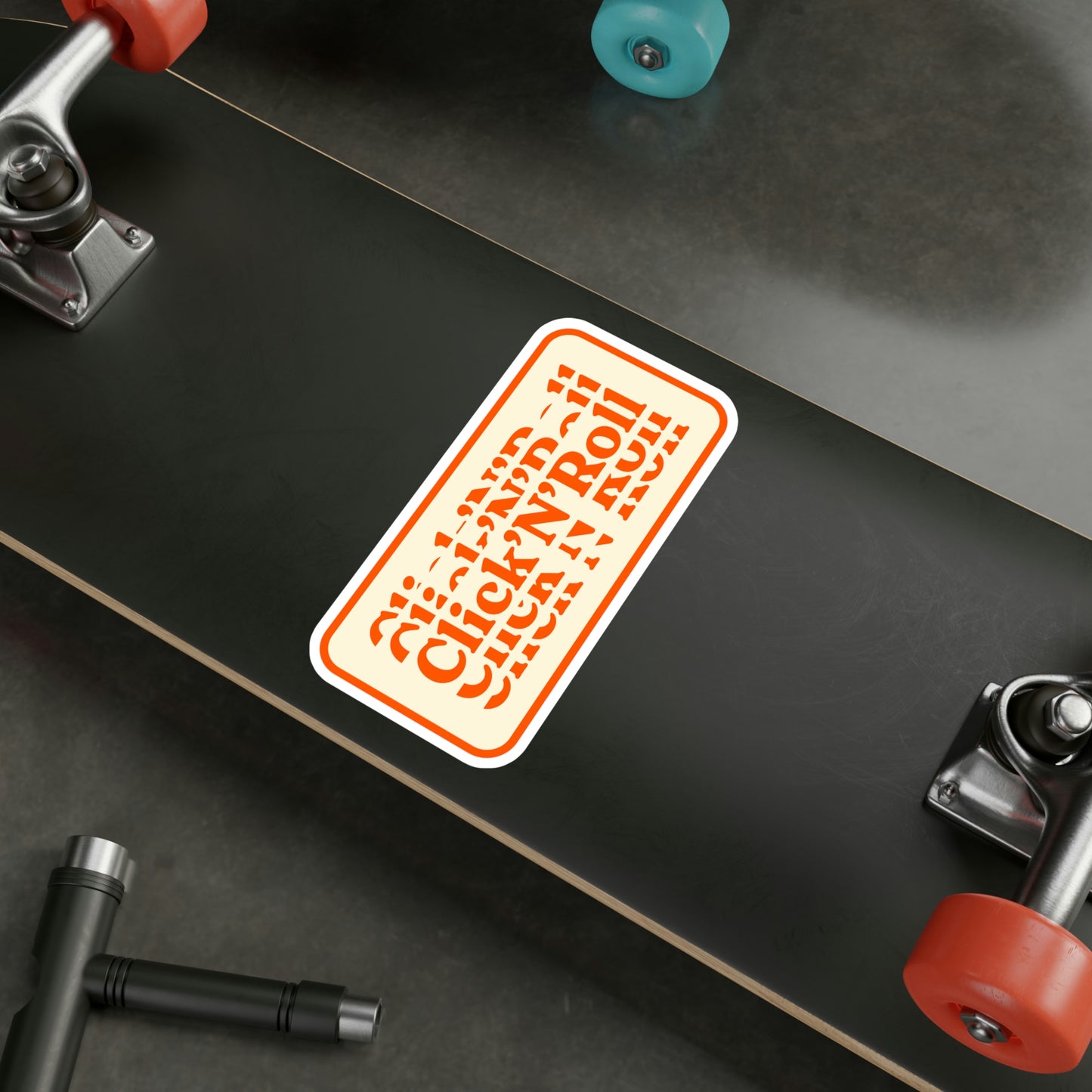 Film Photography Vinyl Sticker - 'Click 'N' Roll' - White