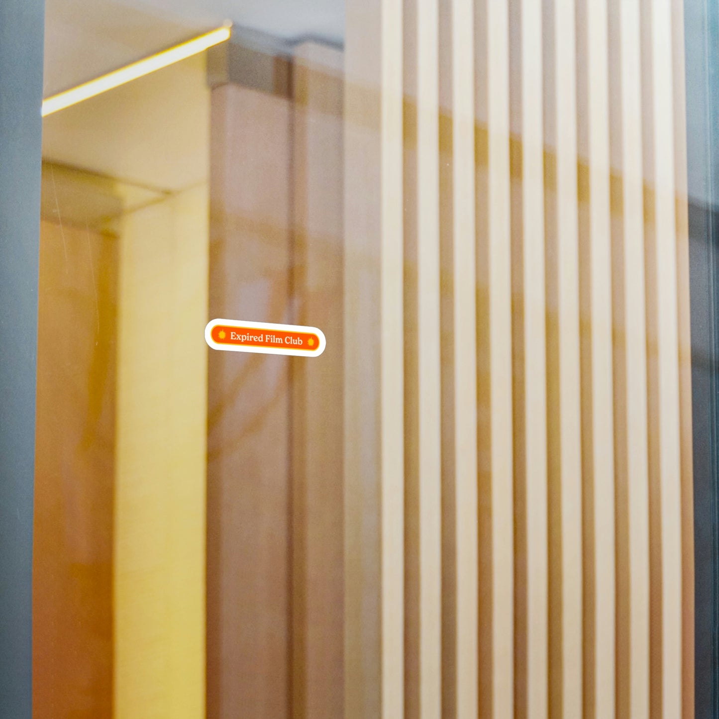 Film Photography Vinyl Sticker - Expired Film Club Vintage Nameplate - Orange