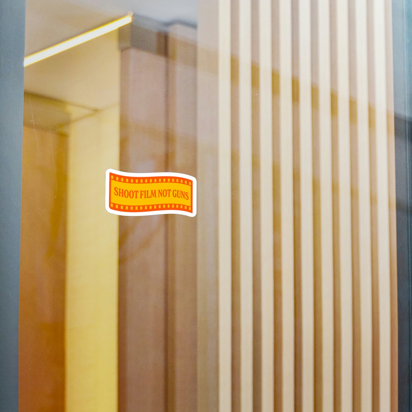 Film Photography Vinyl Sticker - 'Shoot Film Not Guns'