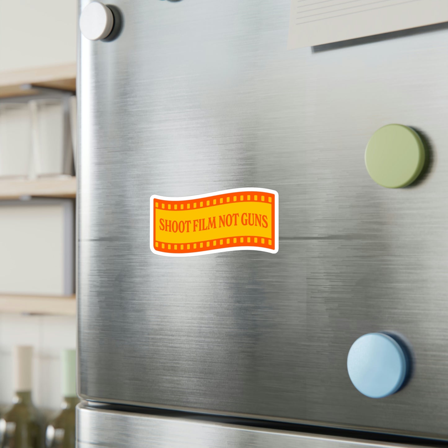 Film Photography Vinyl Sticker - 'Shoot Film Not Guns'