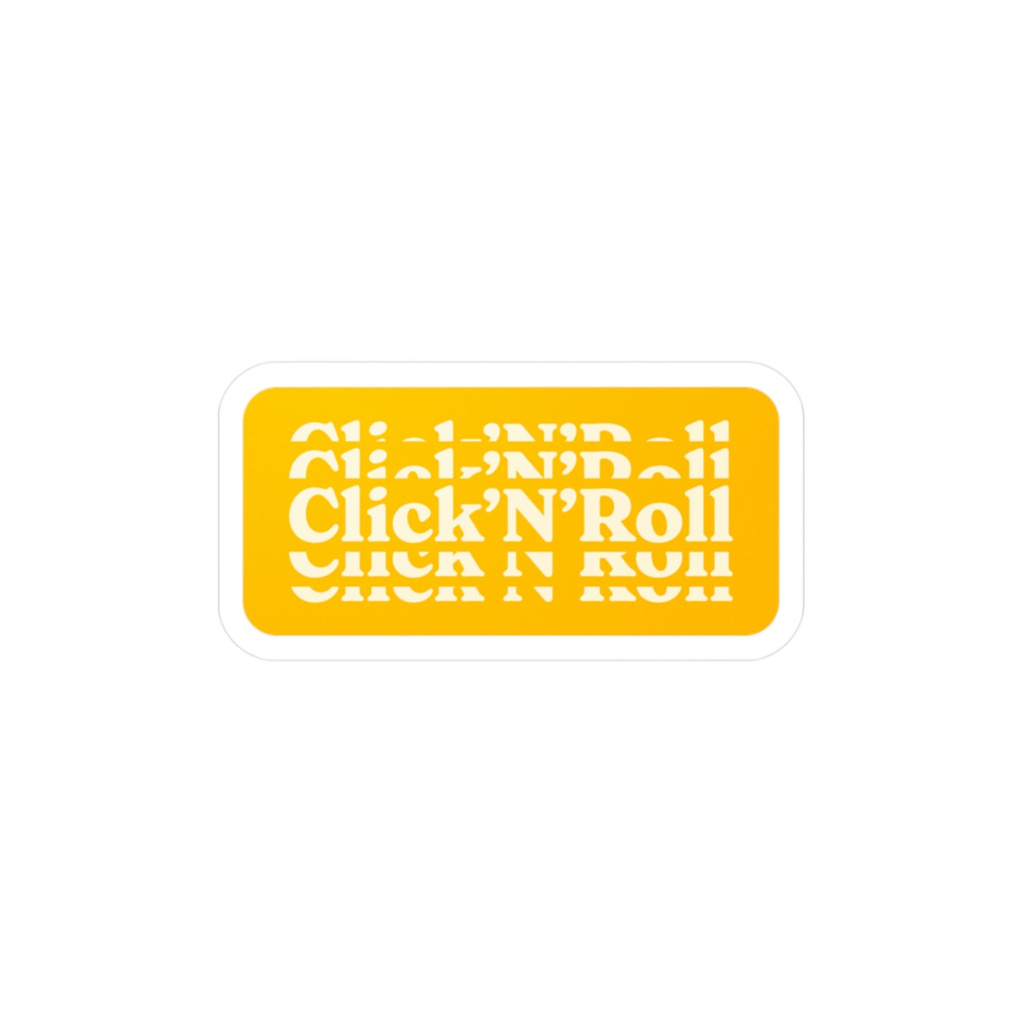 Film Photography Vinyl Sticker - 'Click 'N' Roll' - Yellow