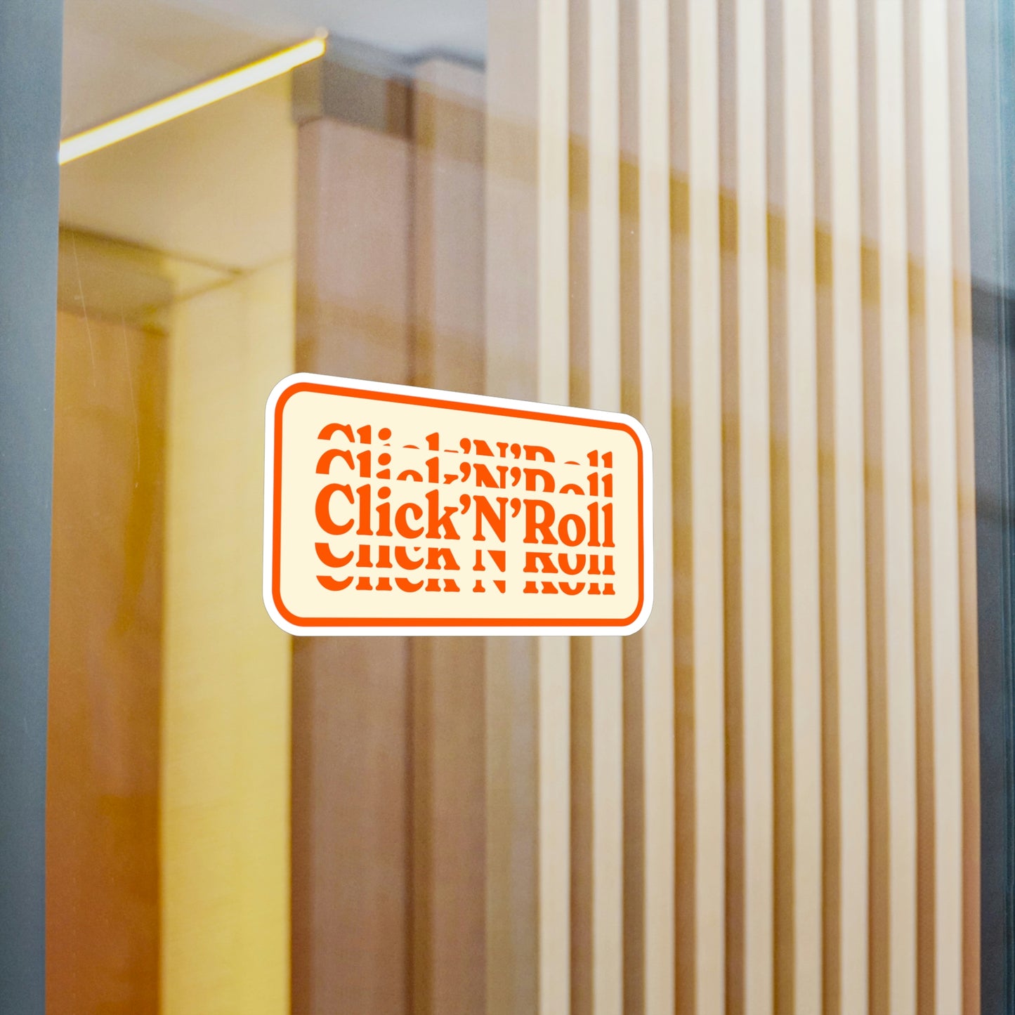 Film Photography Vinyl Sticker - 'Click 'N' Roll' - White