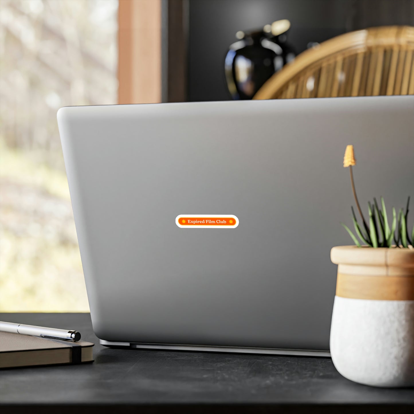 Film Photography Vinyl Sticker - Expired Film Club Vintage Nameplate - Orange