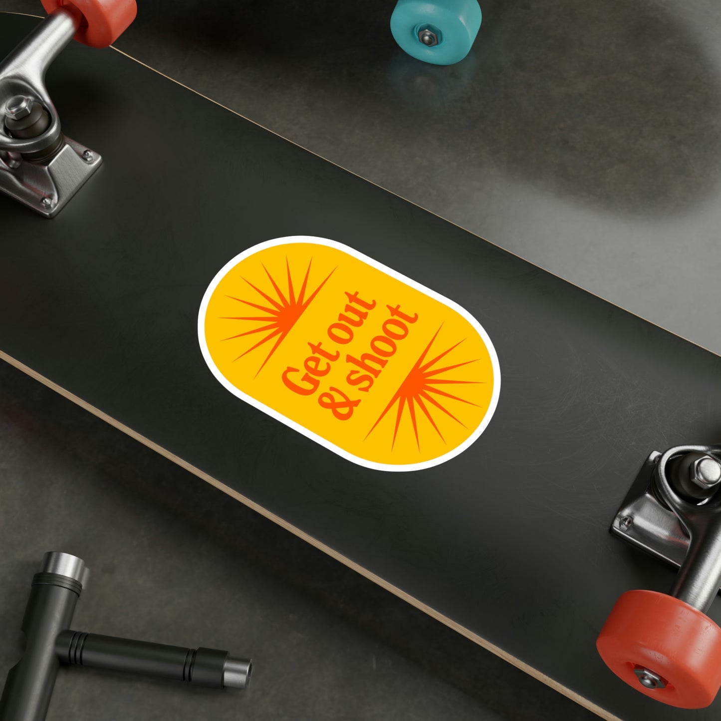 Film Photography Vinyl Sticker - 'Get Out & Shoot'
