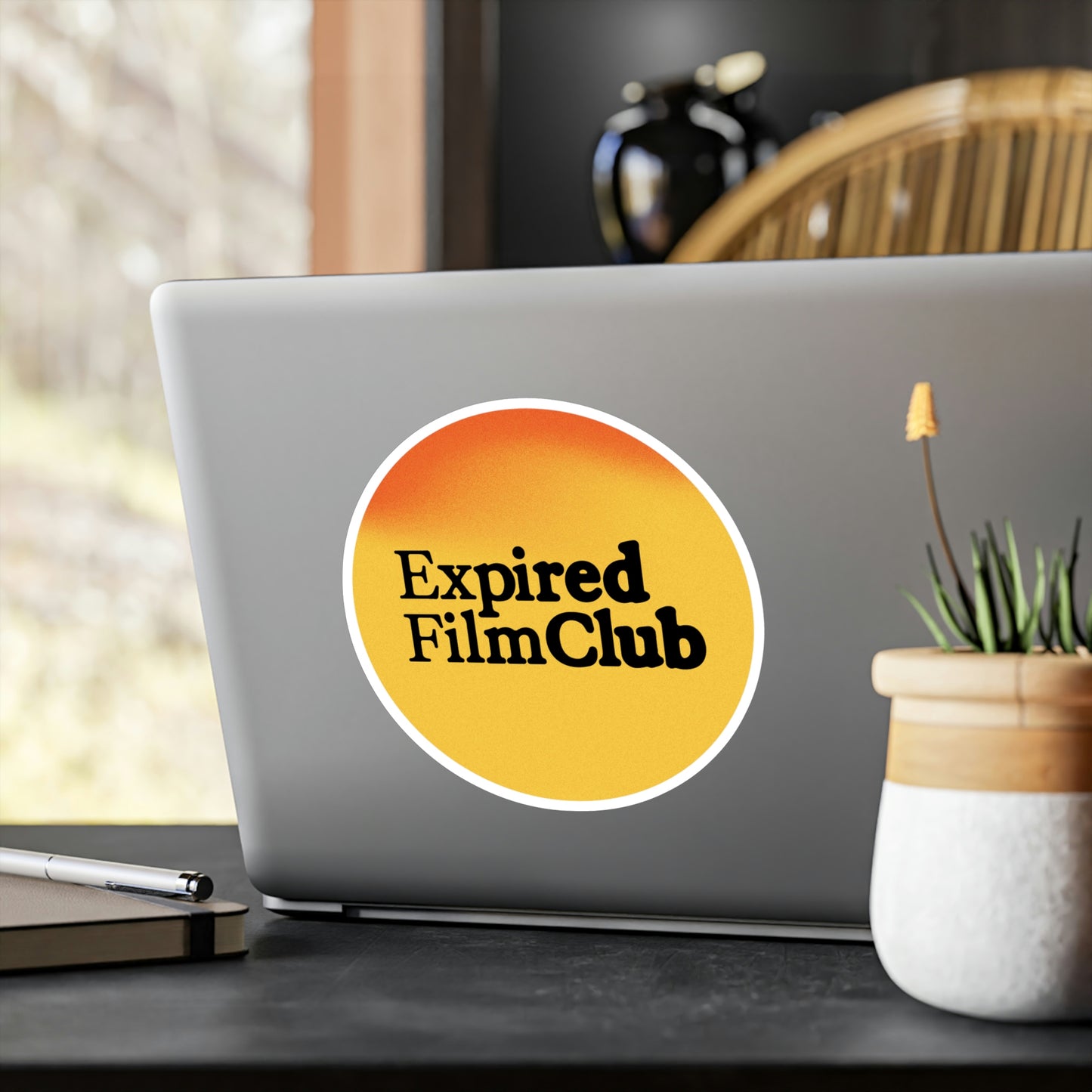 Film Photography Vinyl Sticker - Expired Film Club - Gradient Black Logo
