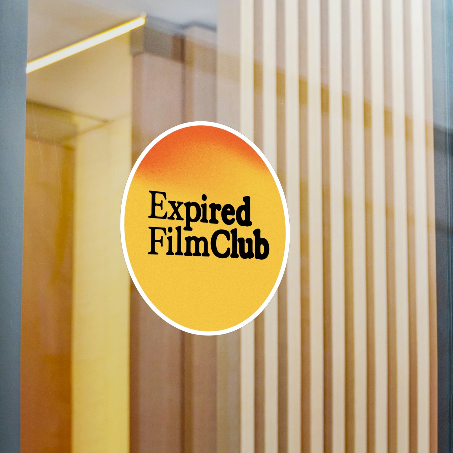 Film Photography Vinyl Sticker - Expired Film Club - Gradient Black Logo