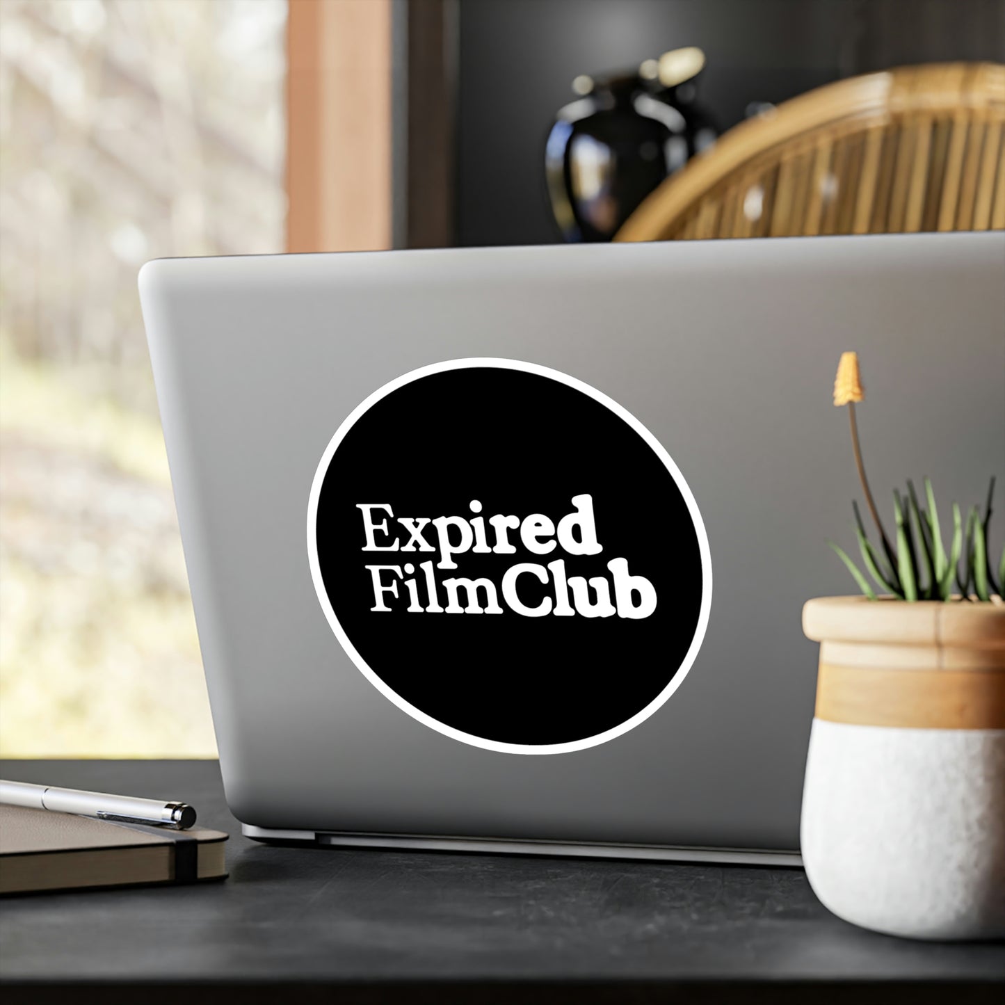 Film Photography Vinyl Sticker - Expired Film Club - Black Logo